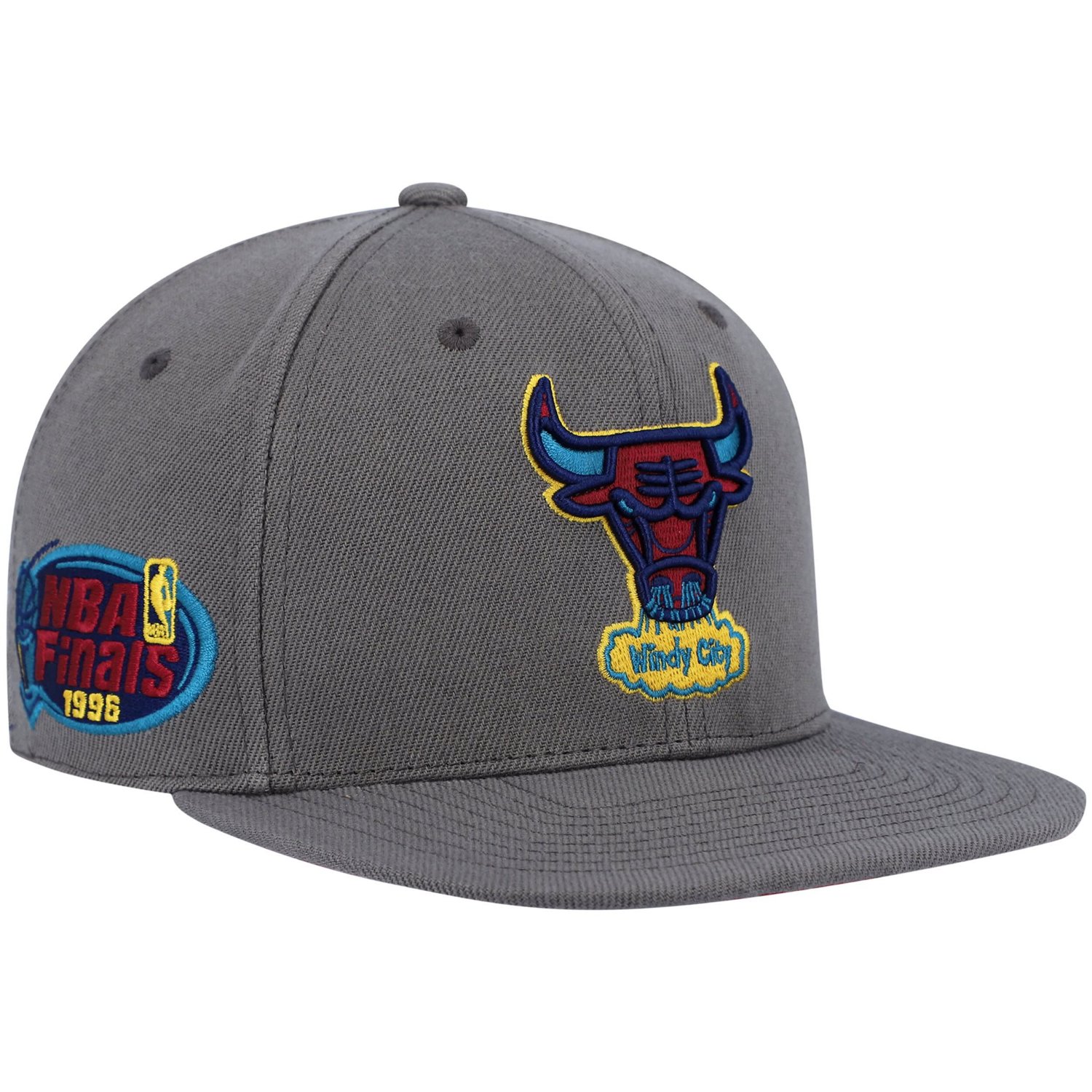 Mitchell  Ness Chicago Bulls Hardwood Classics 1996 NBA Finals Cabernet Fitted Hat