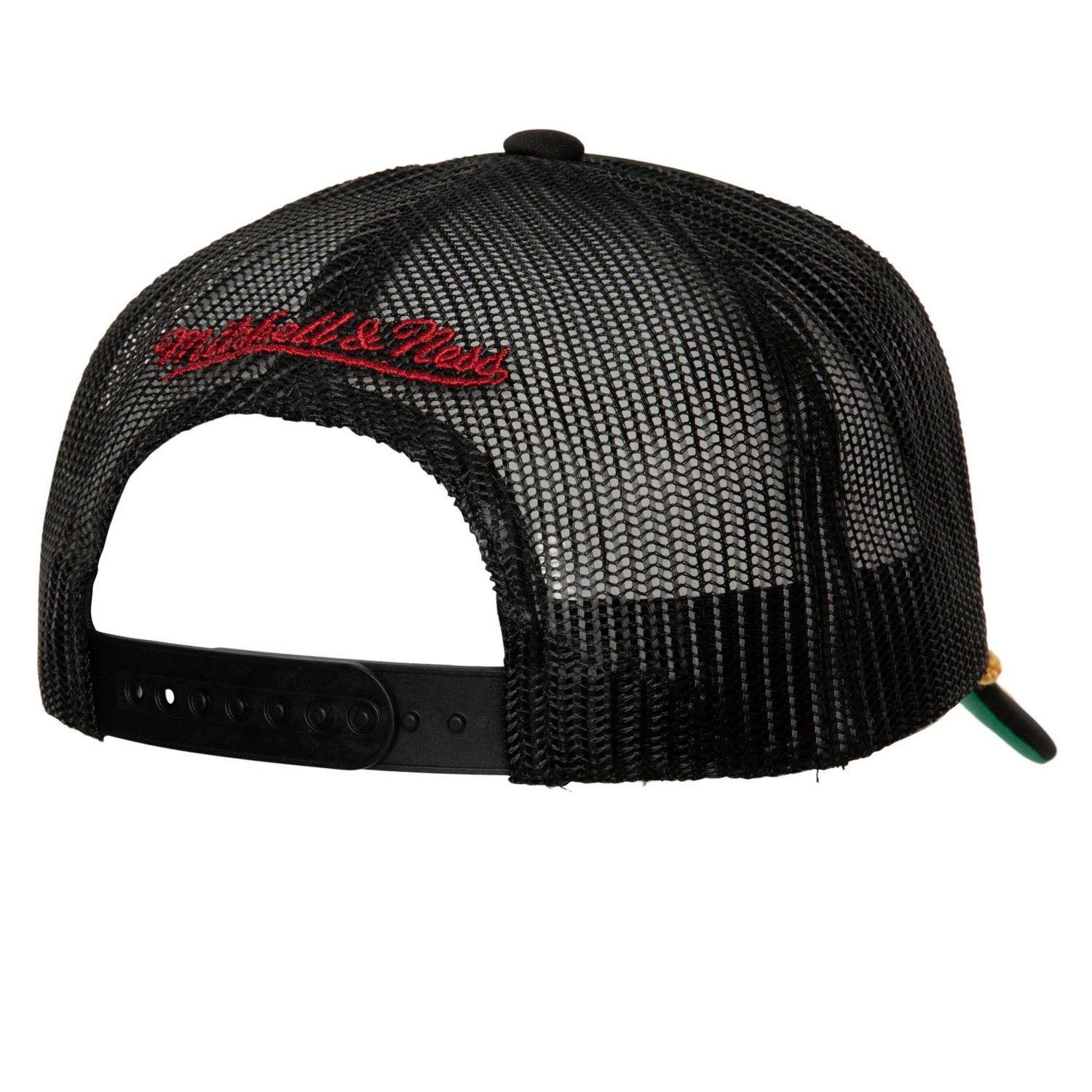 Mitchell  Ness Chicago Bulls Hardwood Classics Gold Leaf Mesh Trucker Snapback Hat                                               - view number 2