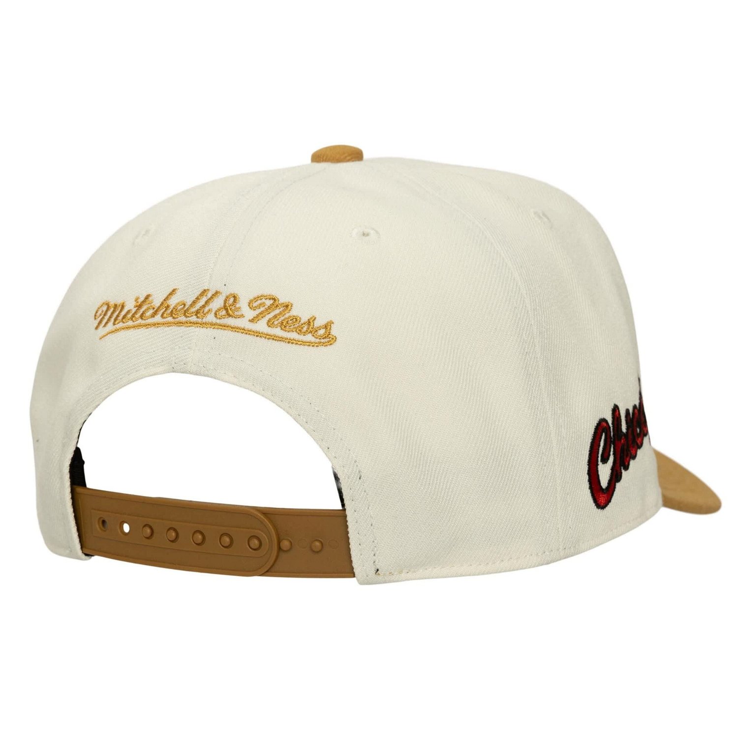 Mitchell  Ness Chicago Bulls Ochre Dusted Double Two-Toned Pro Crown Adjustable Hat - view number 2
