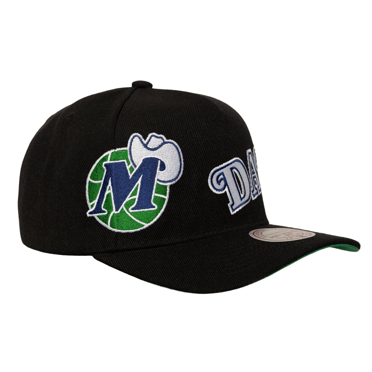 Mitchell  Ness Dallas Mavericks Busted Logo Wordmark Wrap Around Pro Pinch Adjustable Hat - view number 2