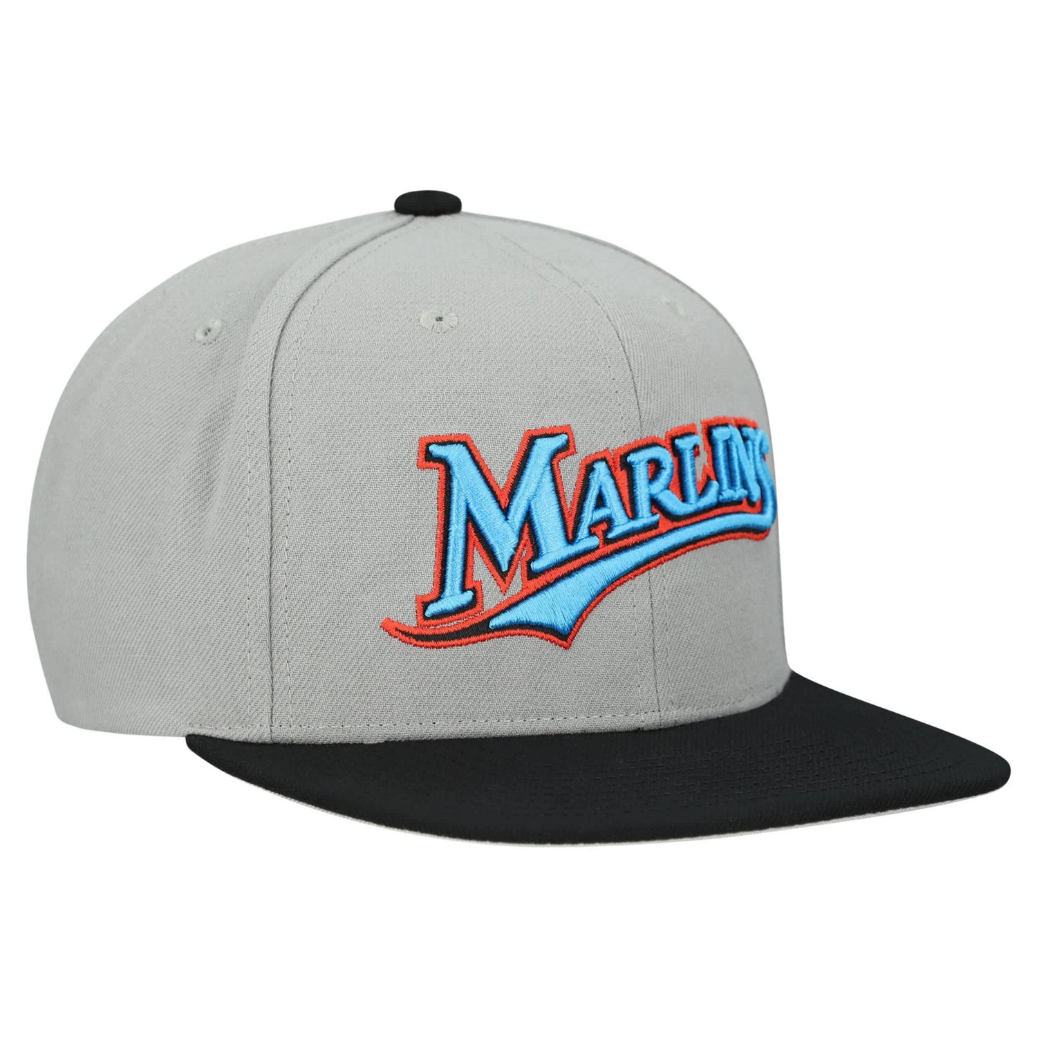 Mitchell  Ness Florida Marlins Cooperstown Collection Basic Flip Snapback Hat
