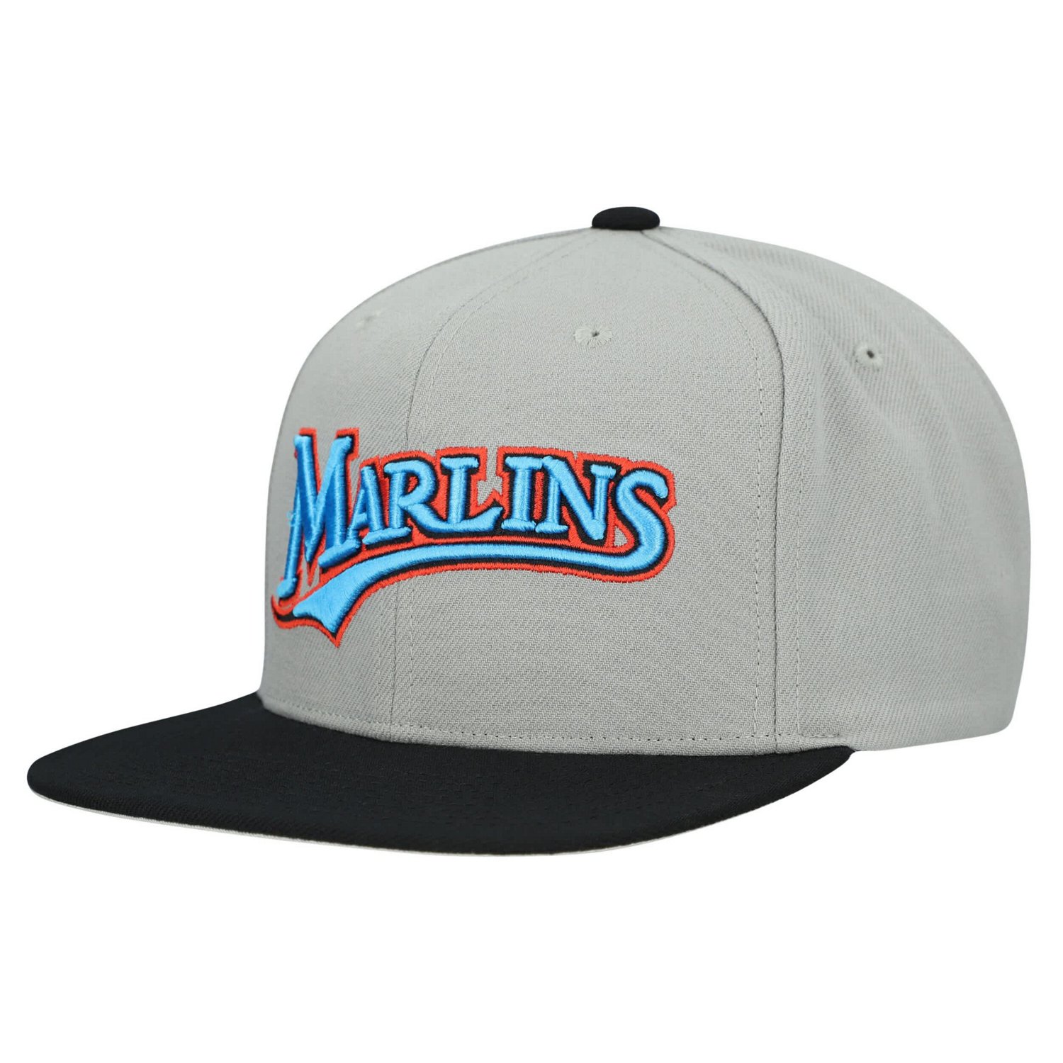 Mitchell  Ness Florida Marlins Cooperstown Collection Basic Flip Snapback Hat