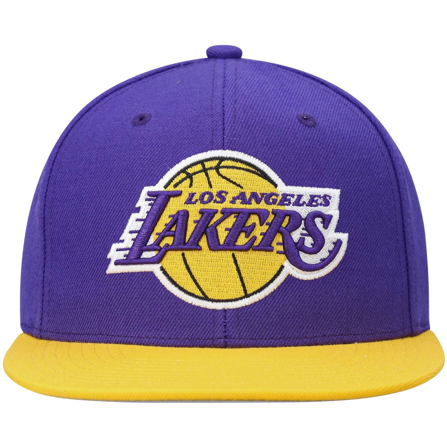 Mitchell  Ness /Gold Los Angeles Lakers Team Two-Tone 20 Snapback Hat