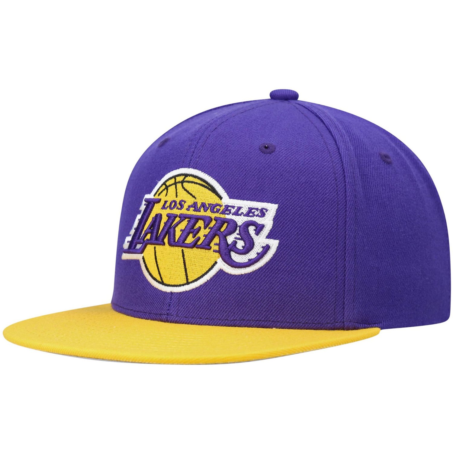 Mitchell  Ness /Gold Los Angeles Lakers Team Two-Tone 20 Snapback Hat