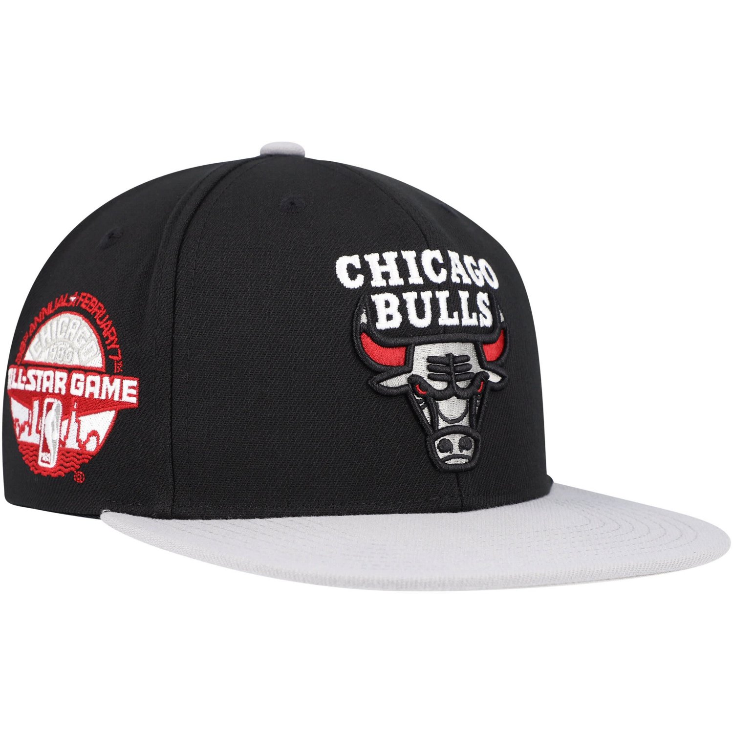 Mitchell  Ness Gray Chicago Bulls Core Snapback Hat - view number 3