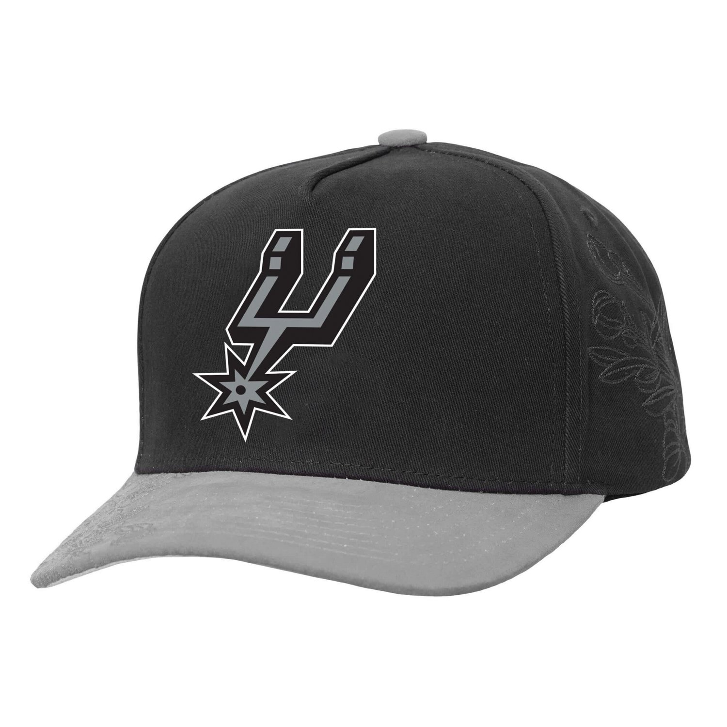 Mitchell  Ness Gray San Antonio Spurs May Flowers Adjustable Hat