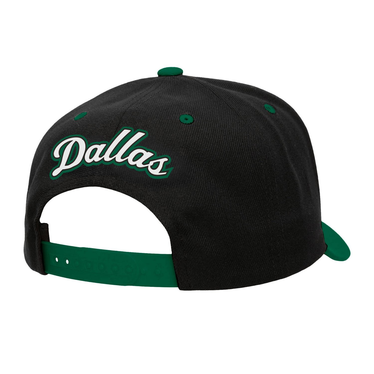 Mitchell  Ness Green Dallas Mavericks Backside Script 2-Tone Pro Crown Adjustable Hat - view number 2
