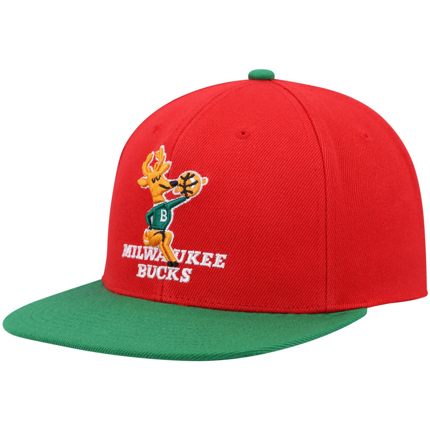 Mitchell  Ness Green Milwaukee Bucks Hardwood Classics Snapback Hat - view number 3
