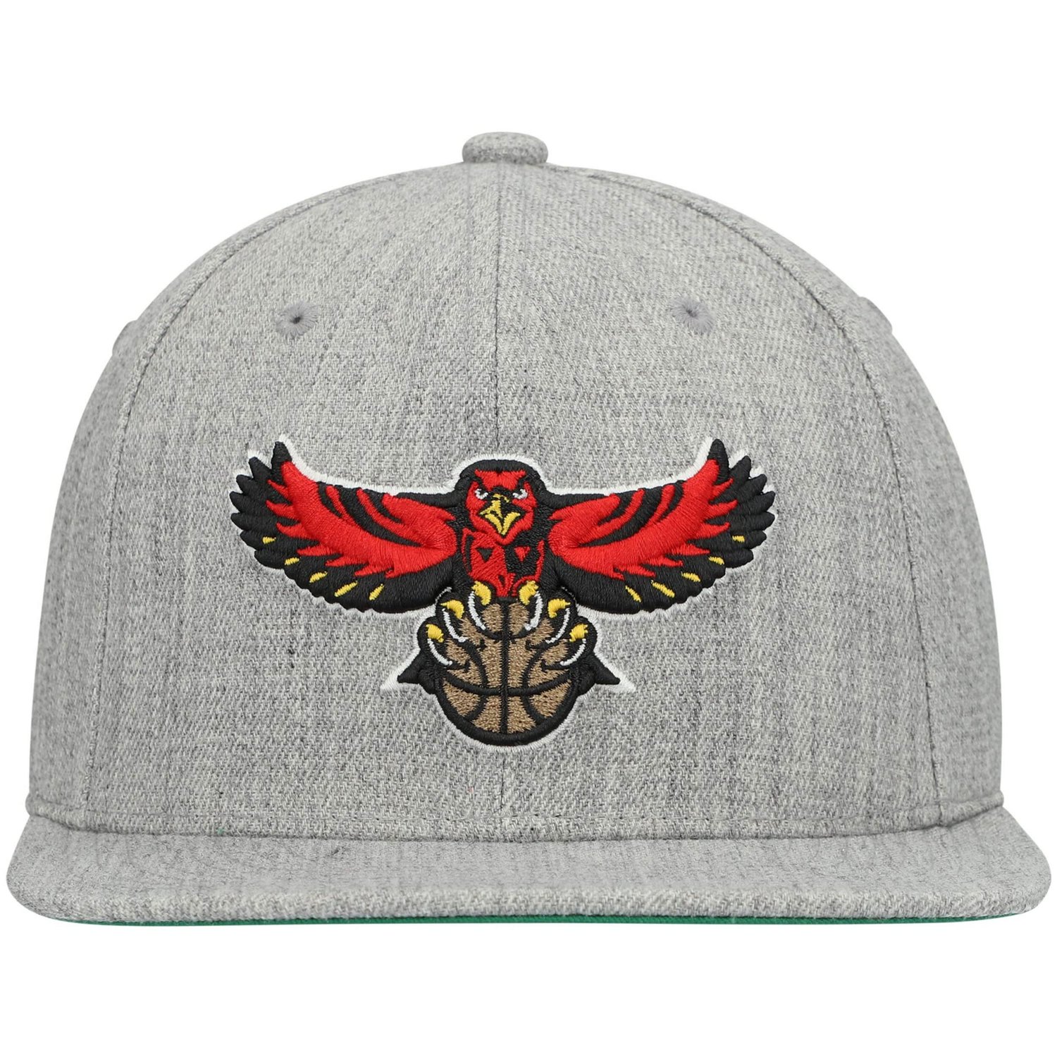 Mitchell  Ness Heathered Gray Atlanta Hawks Hardwood Classics Team 20 Snapback Hat                                               - view number 2