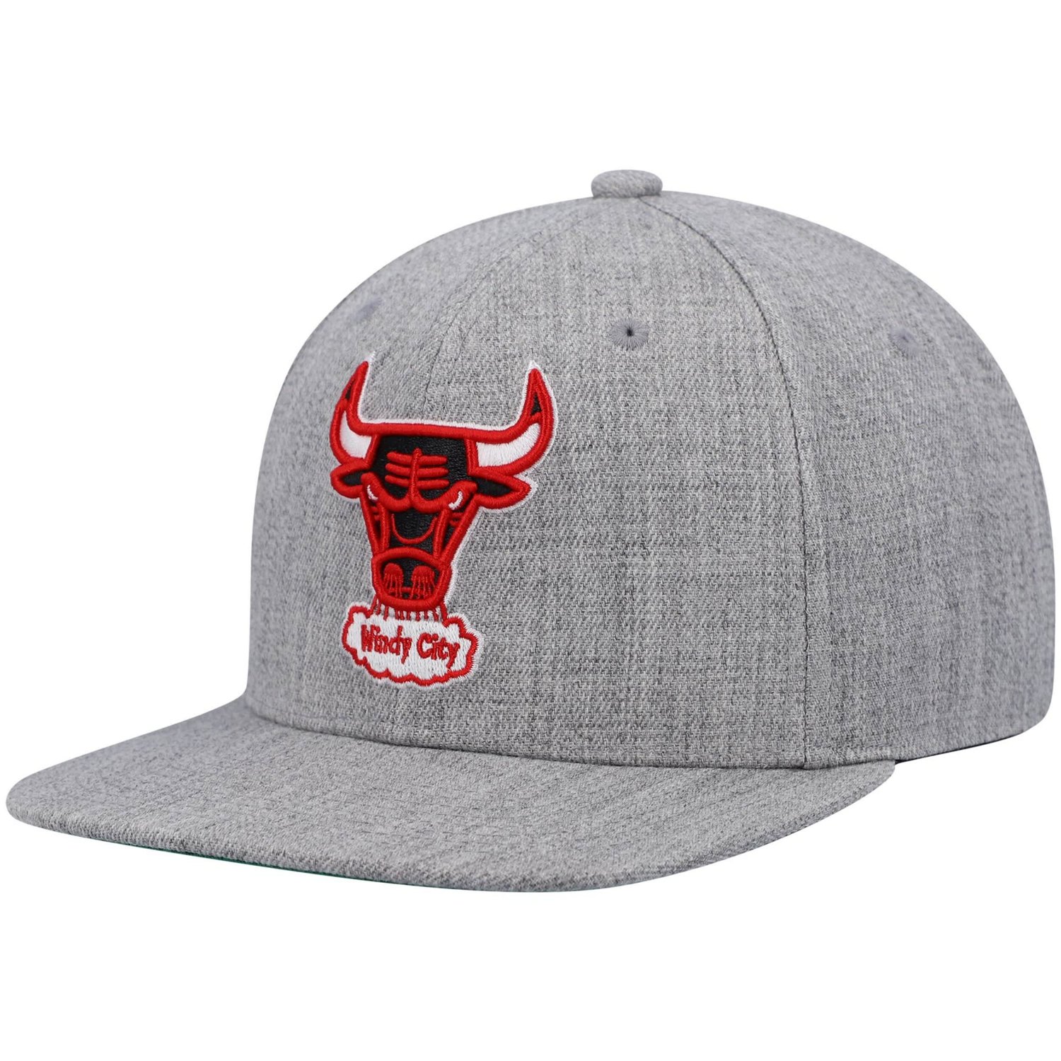 Mitchell  Ness Heathered Gray Chicago Bulls Hardwood Classics Team 20 Snapback Hat