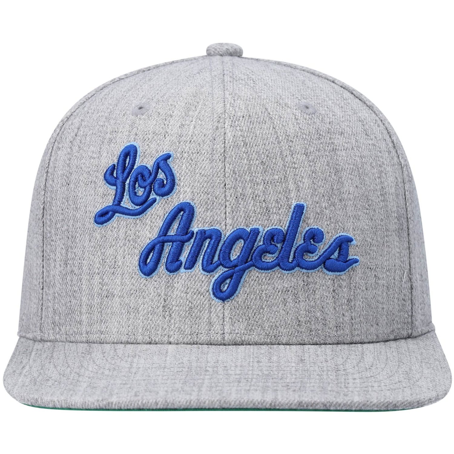 Mitchell  Ness Heathered Gray Los Angeles Lakers Hardwood Classics Team 20 Snapback Hat