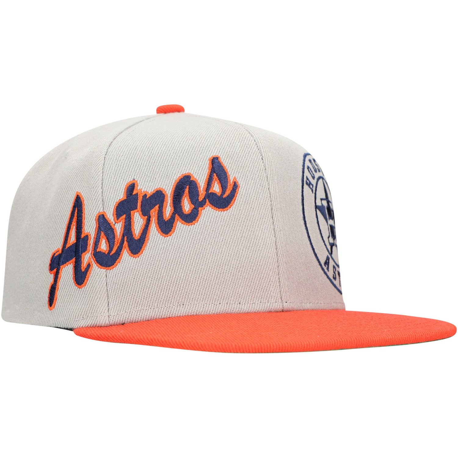 Mitchell  Ness Houston Astros Knock Out Panel Snapback Hat - view number 3
