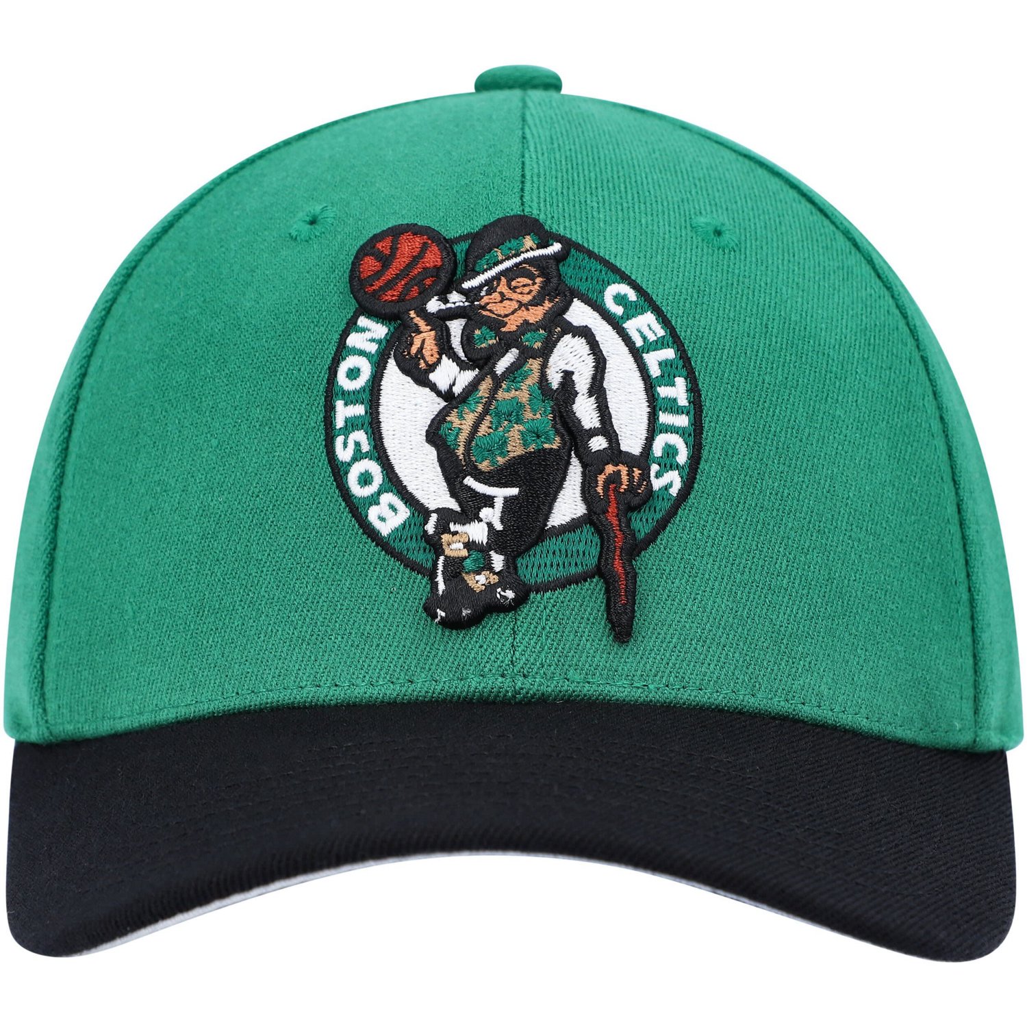 Mitchell  Ness Kelly /Black Boston Celtics MVP Team Two-Tone 20 Stretch-Snapback Hat