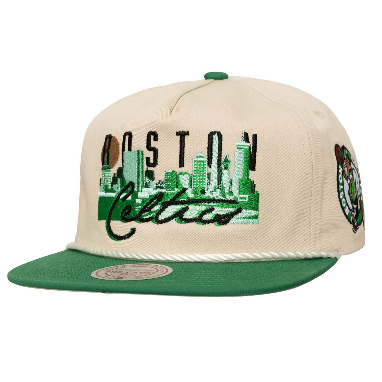 Mitchell  Ness Kelly Green Boston Celtics Cityscape Caddy Snapback Hat