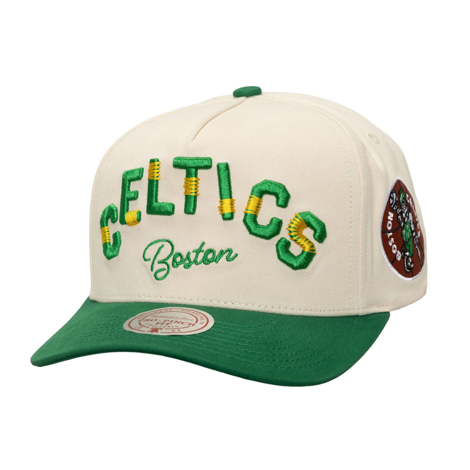Mitchell  Ness Kelly Green Boston Celtics Soul Festival Staggered Zag Pro Pinch Snapback Hat