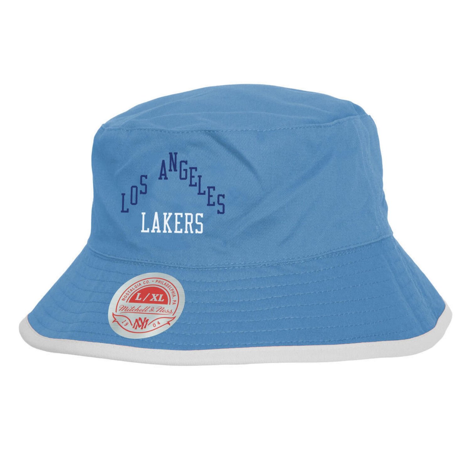 Mitchell  Ness Light Blue Los Angeles Lakers Flip It Reversible Bucket Hat - view number 3
