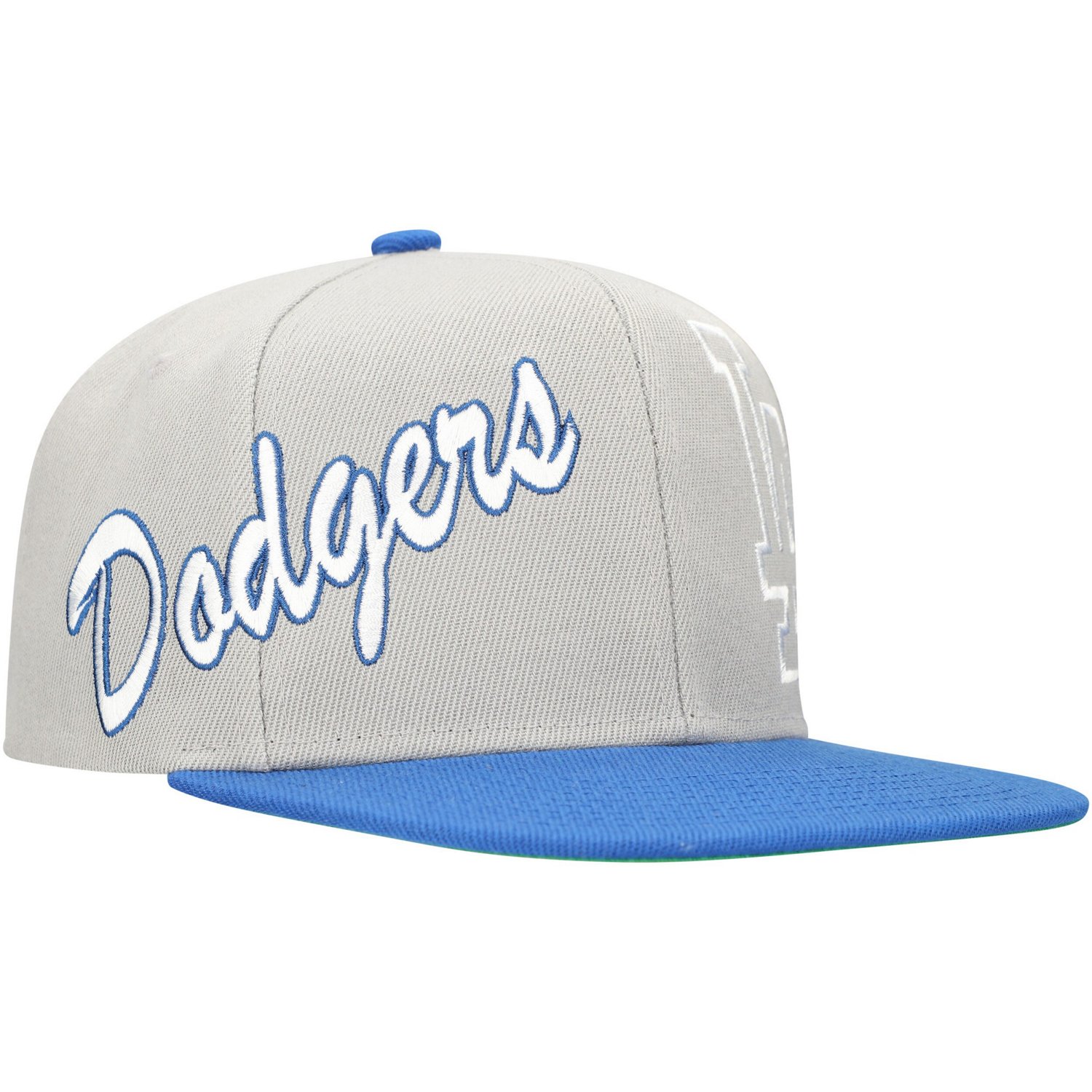Mitchell  Ness Los Angeles Dodgers Knock Out Panel Snapback Hat - view number 3