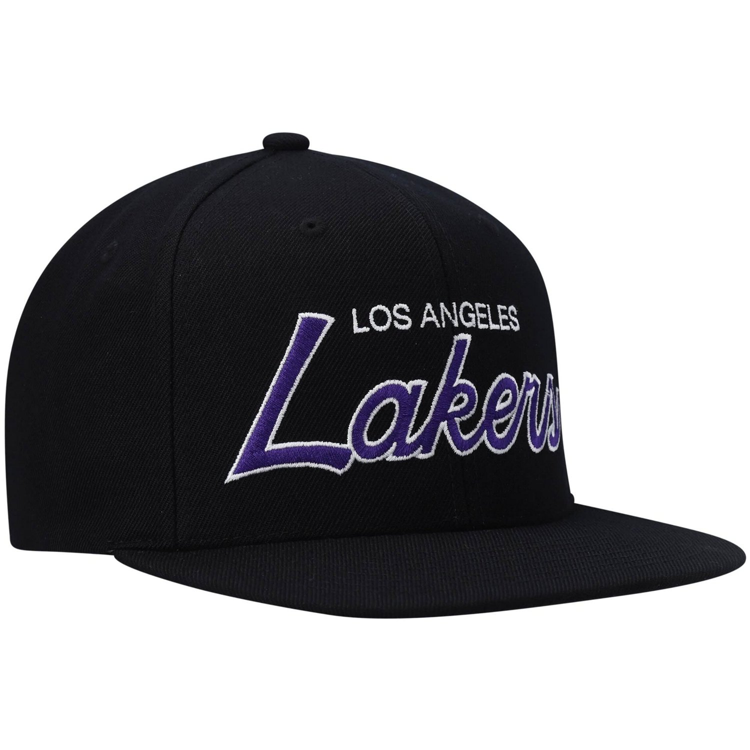 Mitchell  Ness Los Angeles Lakers Hardwood Classics Script 20 Snapback Hat