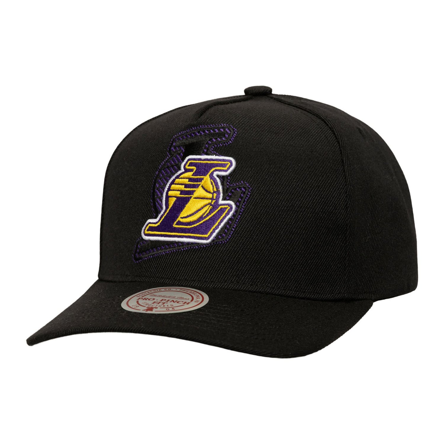 Mitchell  Ness Los Angeles Lakers Tilted Pro Pinch Adjustable Hat