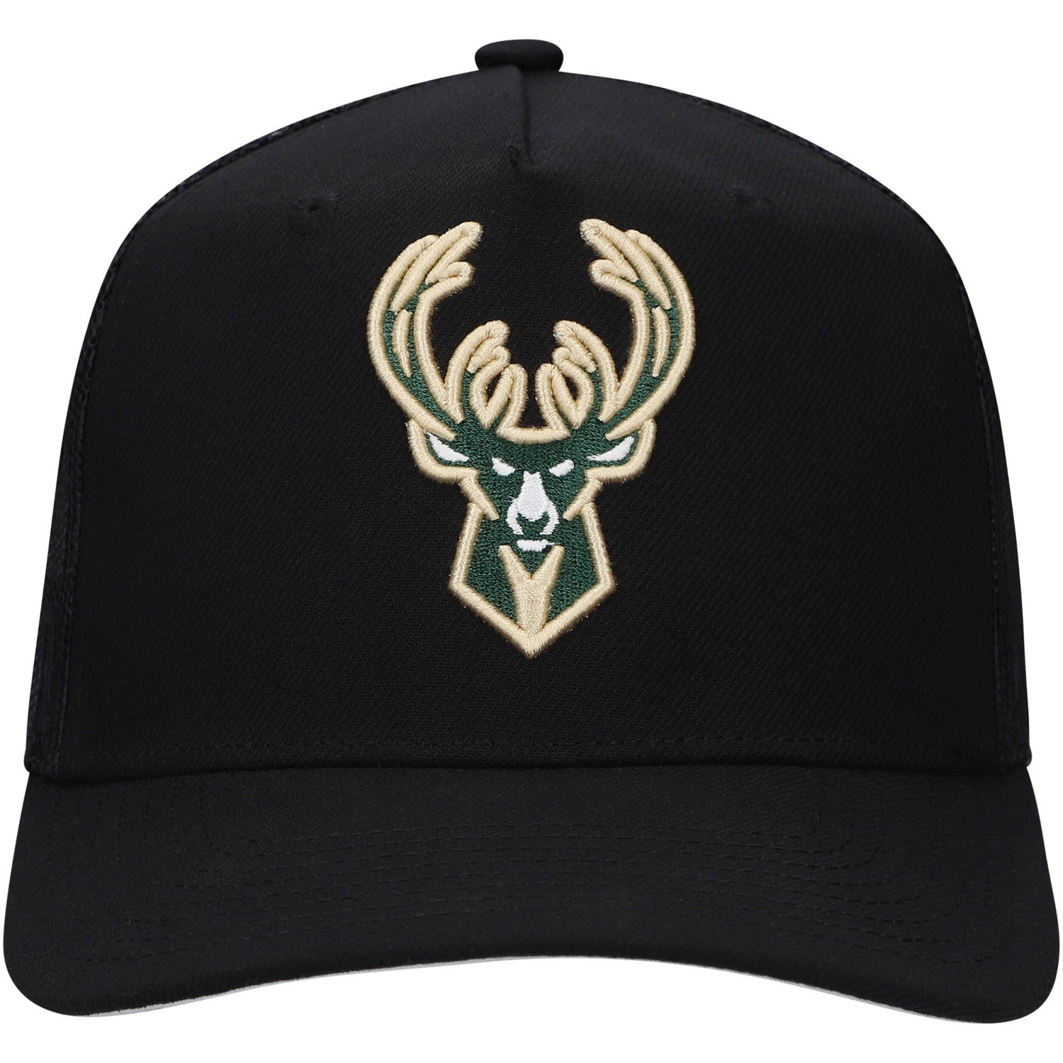 Mitchell  Ness Milwaukee Bucks Monogram Allover Logo Mesh Trucker Adjustable Hat
