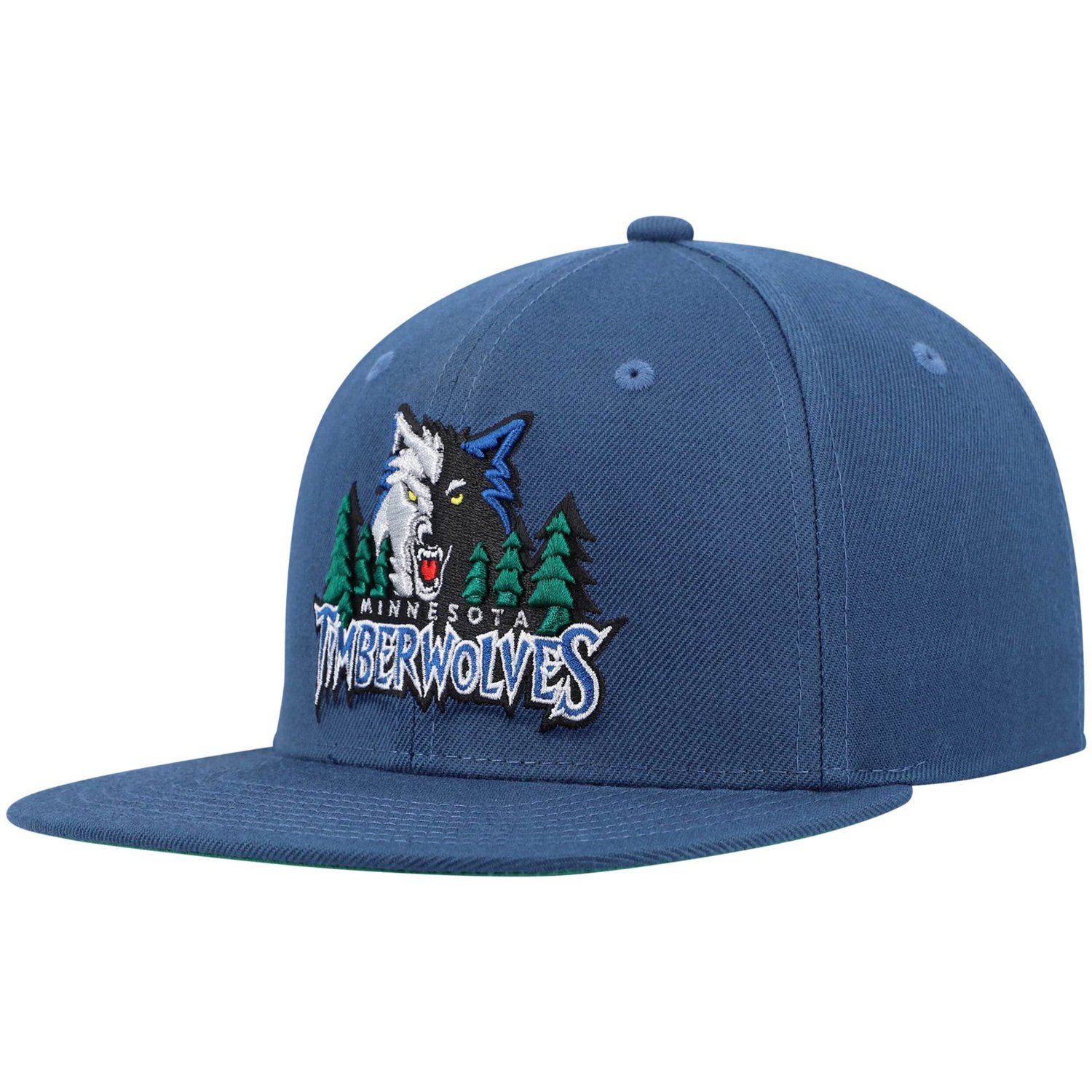 Mitchell  Ness Minnesota Timberwolves Hardwood Classics Team Ground 20 Snapback Hat