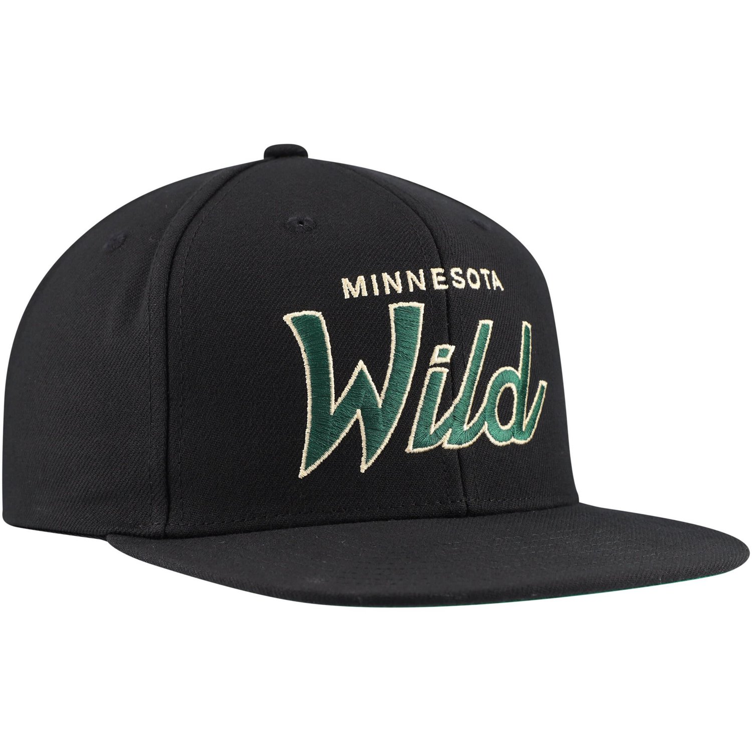 Mitchell  Ness Minnesota Wild Core Team Script 20 Snapback Hat                                                                   - view number 3