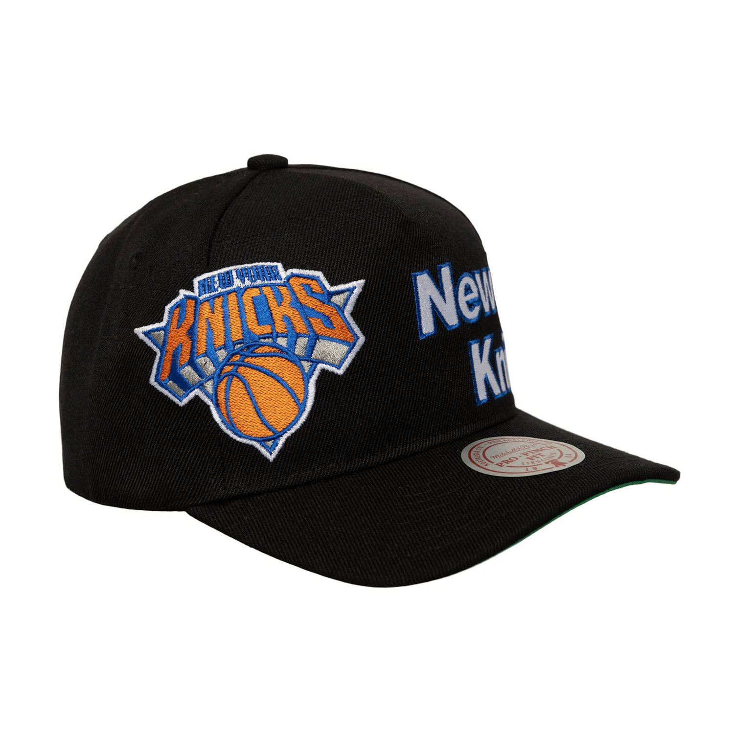 Mitchell  Ness New York Knicks Busted Logo Wordmark Wrap-Around Pro Pinch Adjustable Hat - view number 2
