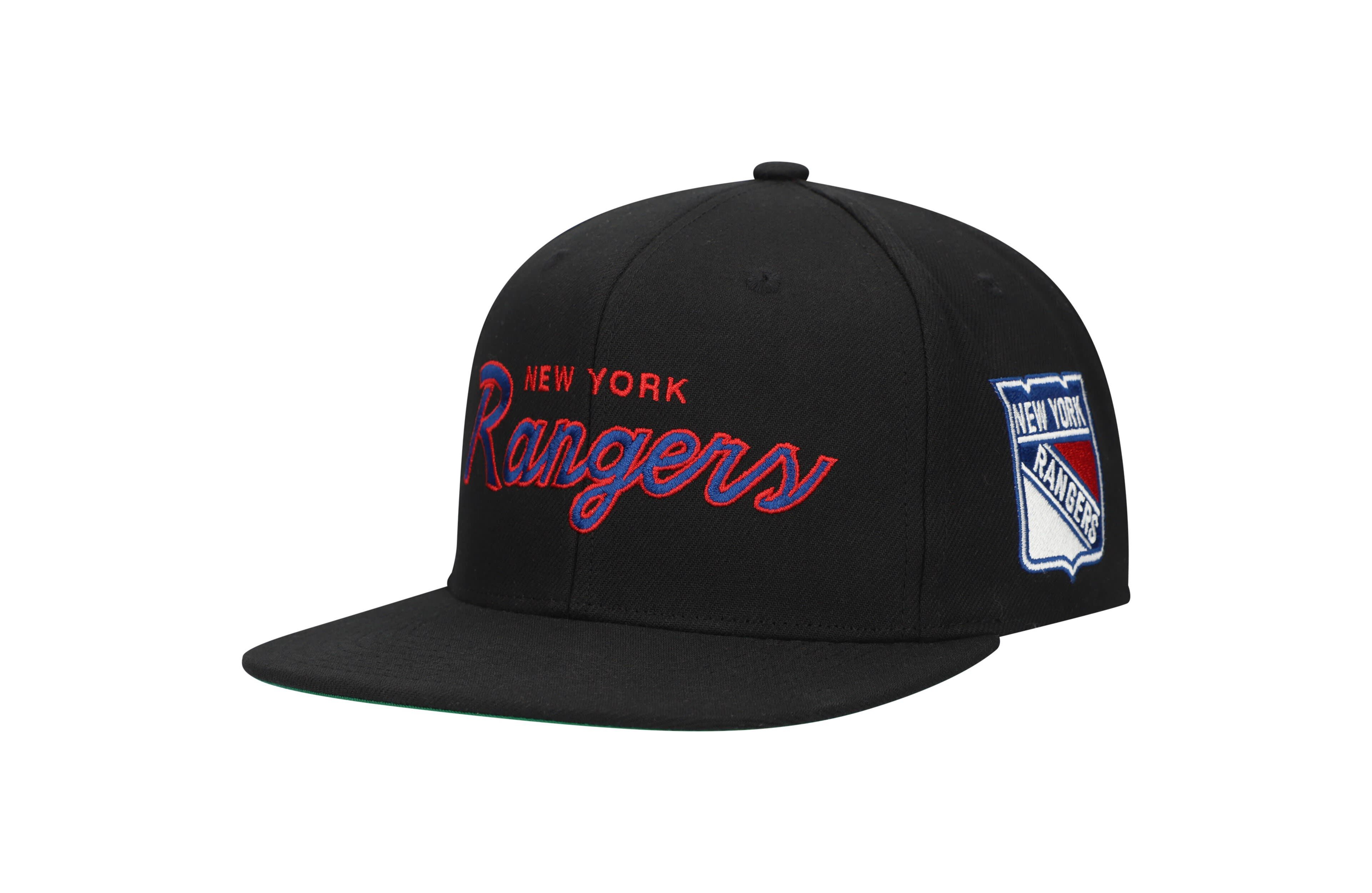 Mitchell  Ness New York Rangers Core Team Script 20 Snapback Hat