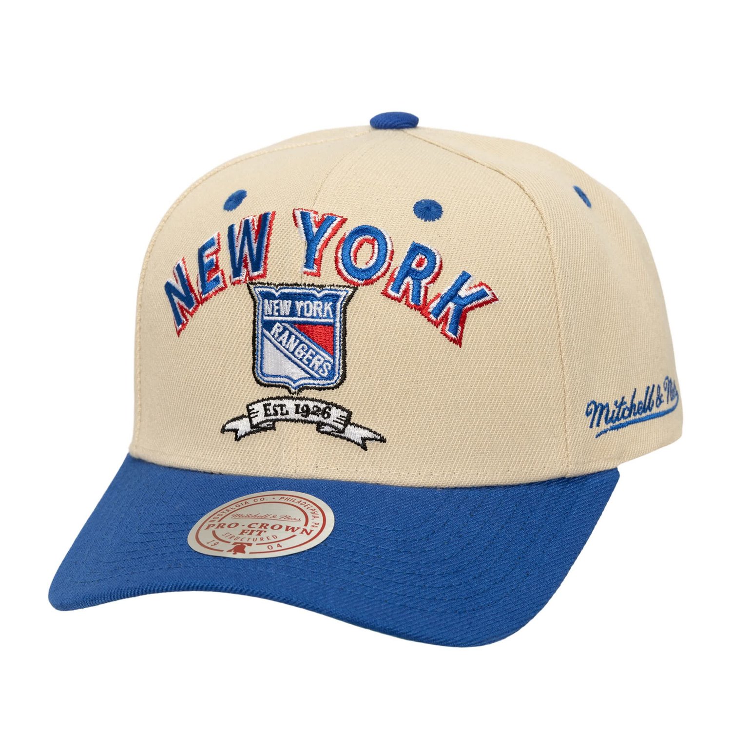 Mitchell  Ness New York Rangers Soul Legacy Defined Two-Tone Pro Crown Adjustable Hat