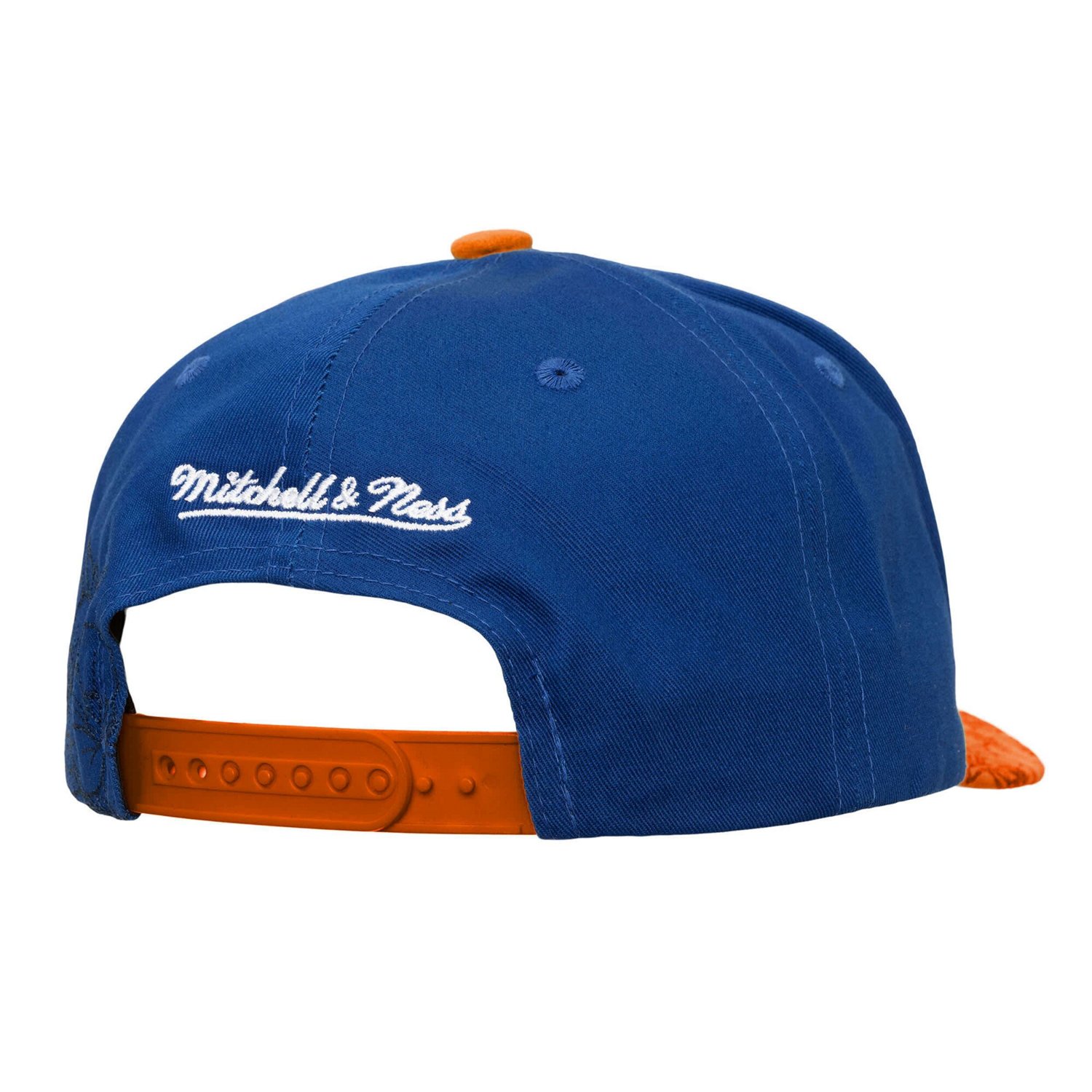 Mitchell  Ness Orange New York Knicks May Flowers Adjustable Hat - view number 2