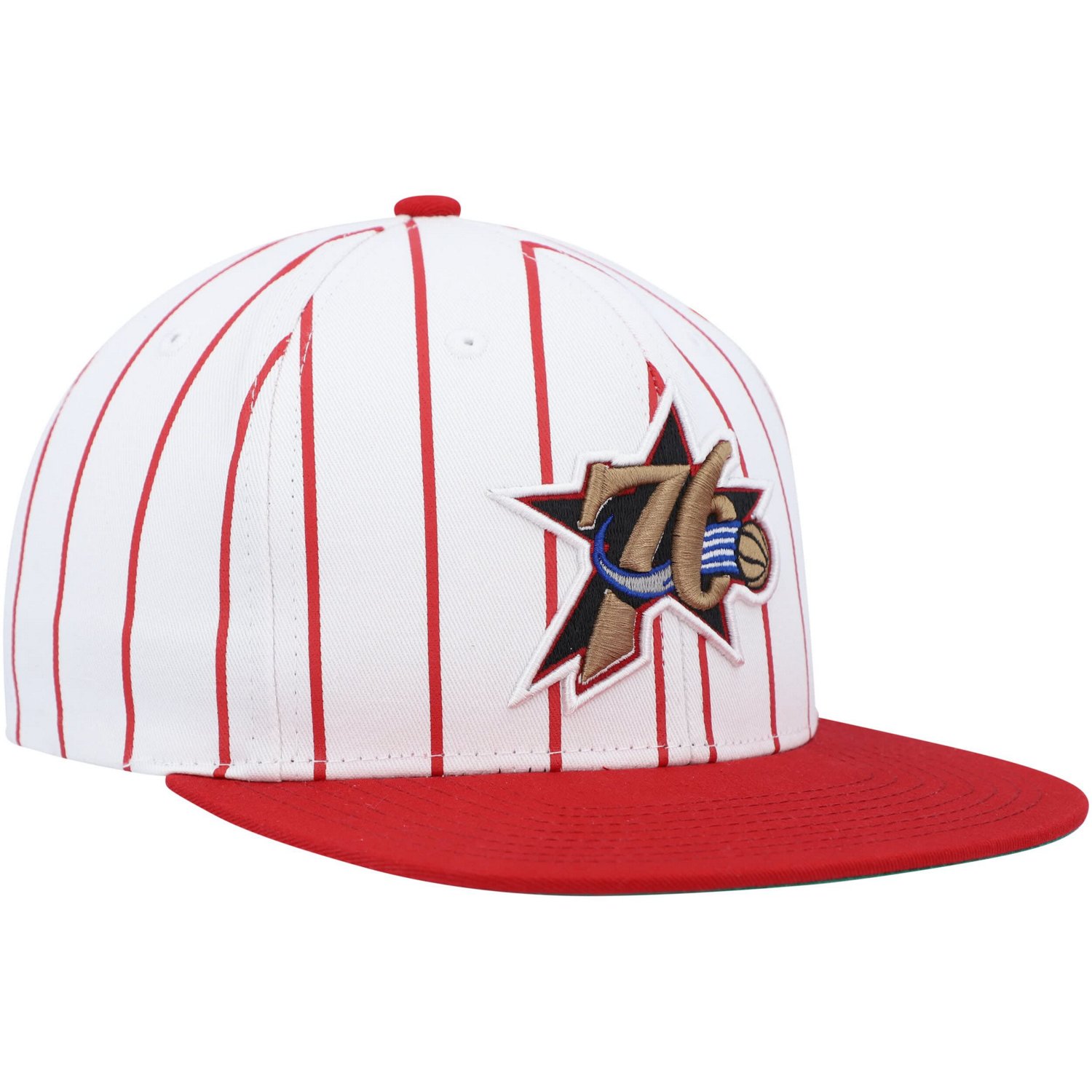 Mitchell  Ness Philadelphia 76ers Hardwood Classics Pinstripe Snapback Hat