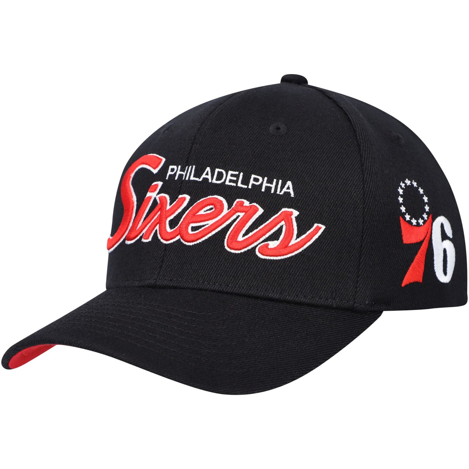 Mitchell  Ness Philadelphia 76ers MVP Team Script 20 Stretch-Snapback Hat