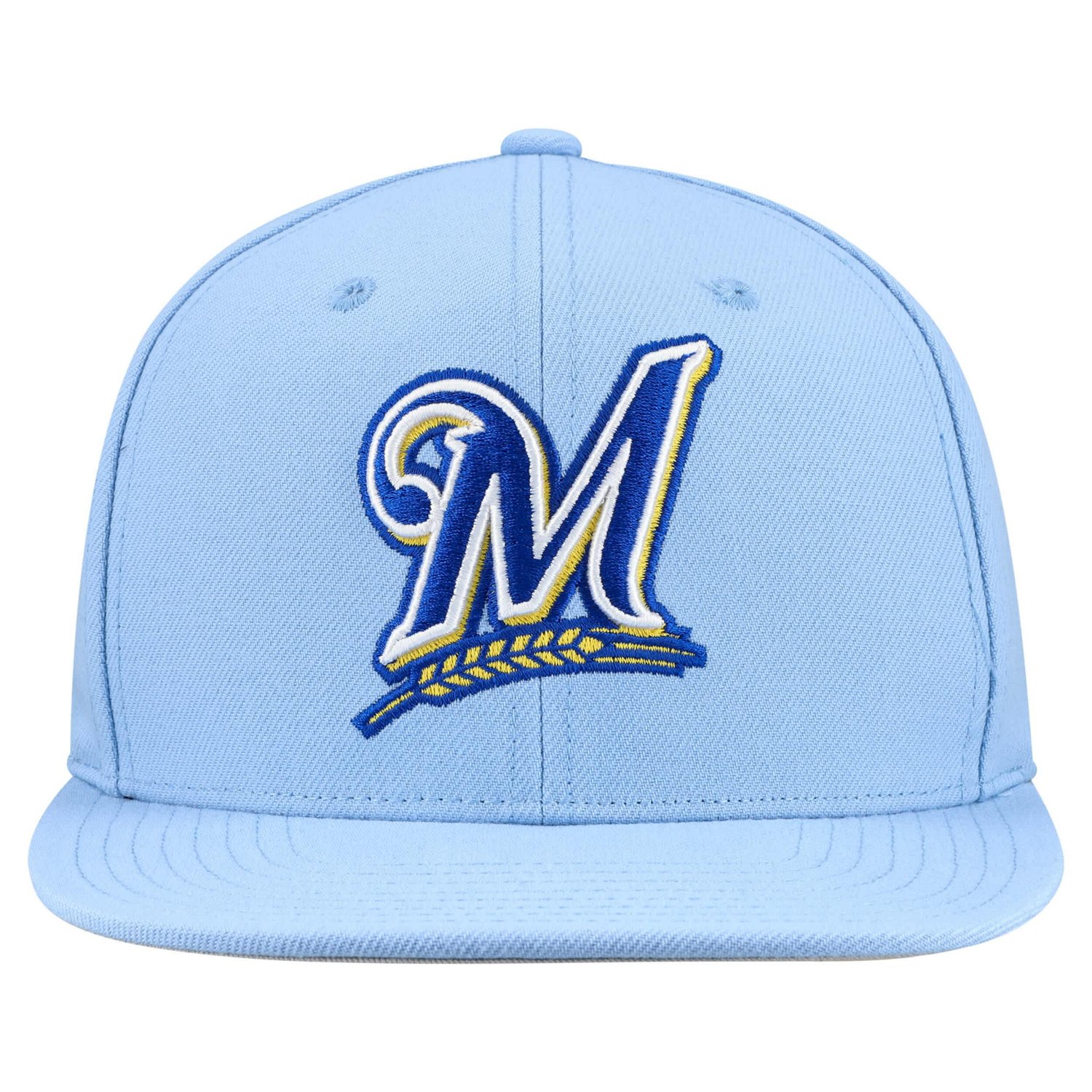Mitchell  Ness Powder Milwaukee Brewers Cooperstown Collection Basic Flip Snapback Hat - view number 2
