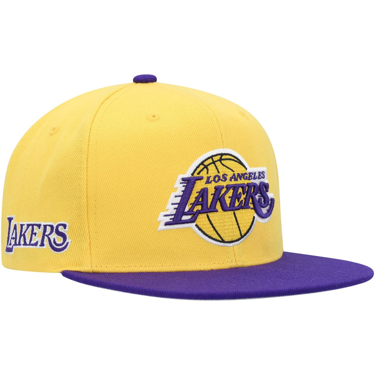 Mitchell  Ness Purple Los Angeles Lakers Side Core 20 Snapback Hat