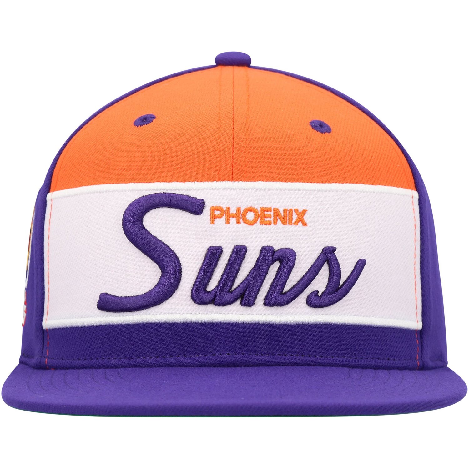 Mitchell  Ness Purple Phoenix Suns Retro Sport Color Block Script Snapback Hat                                                   - view number 2