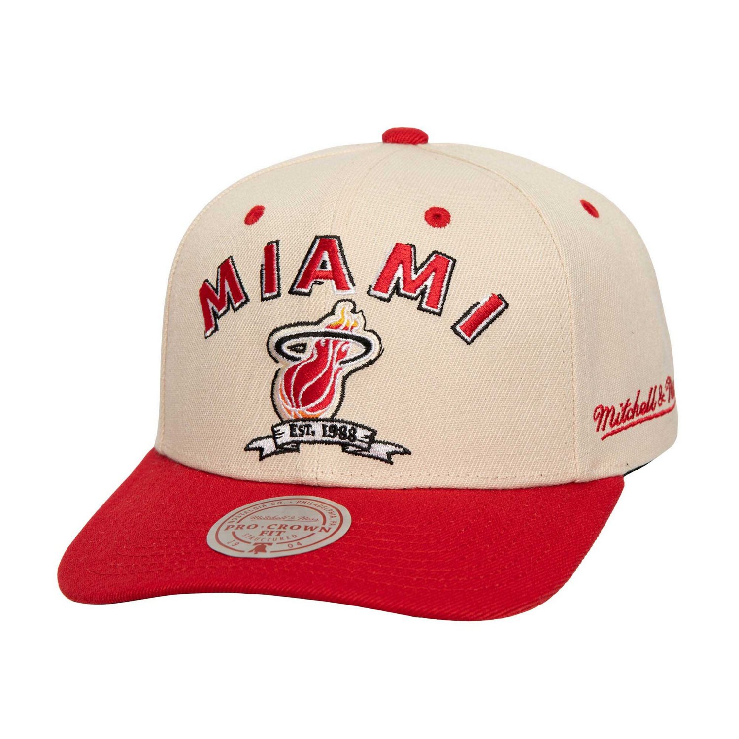 Mitchell  Ness Red Miami Heat 3x NBA Champions Soul Legacy Defined Snapback Hat - view number 1