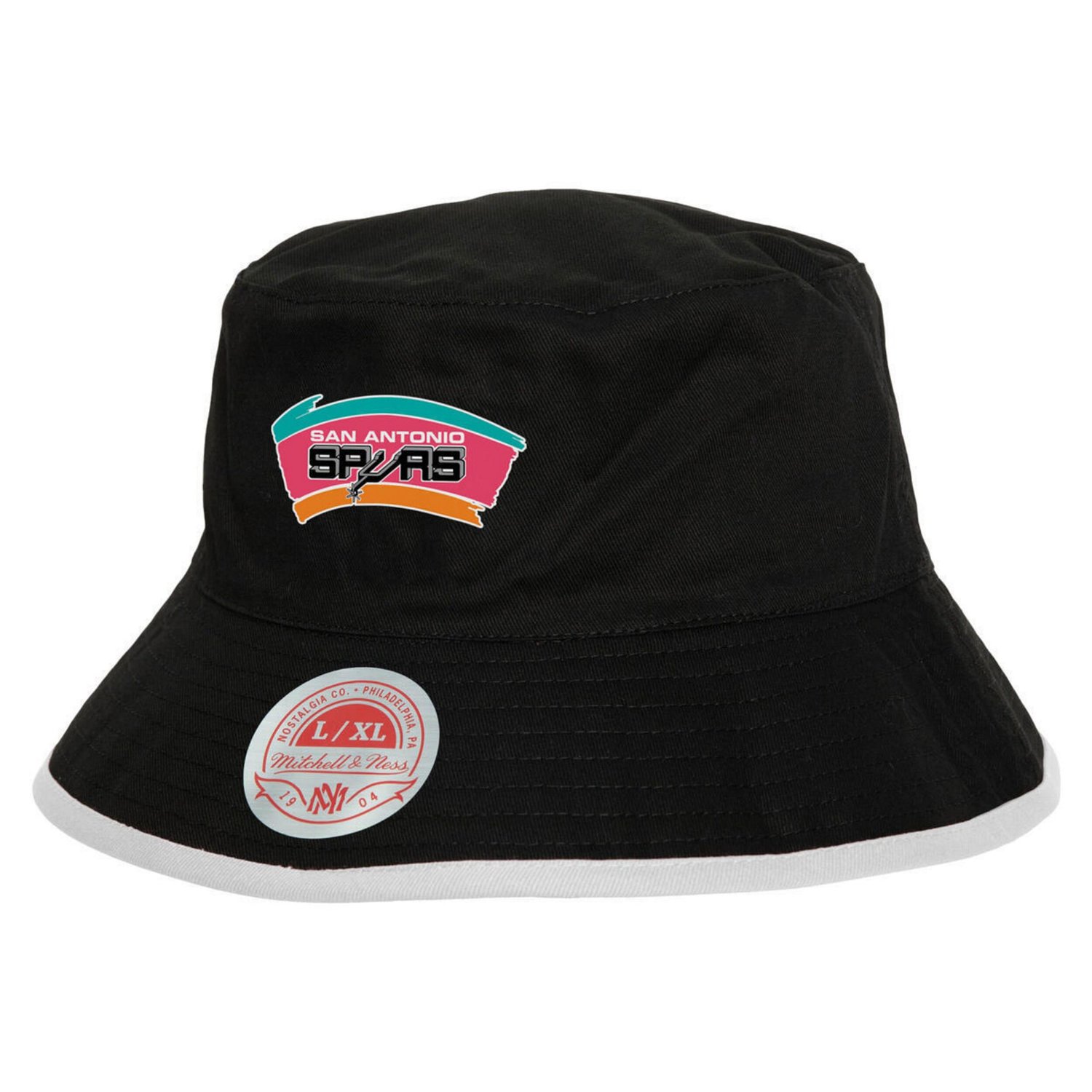Mitchell  Ness San Antonio Spurs Flip It Reversible Bucket Hat - view number 3
