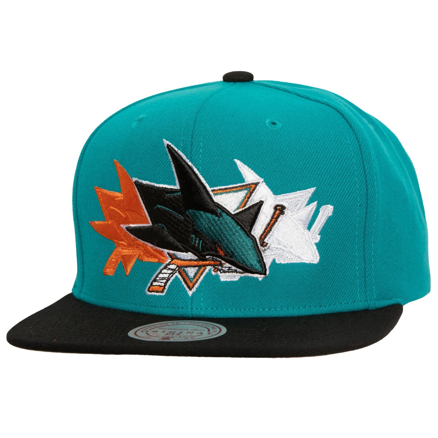Mitchell  Ness San Jose Sharks Soul Triple Up Snapback Hat - view number 1