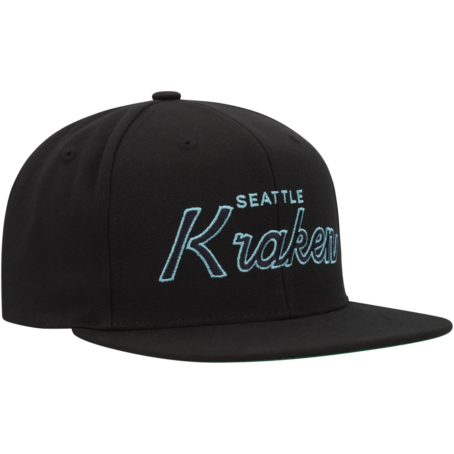Mitchell  Ness Seattle Kraken Core Team Script 20 Snapback Hat                                                                   - view number 3
