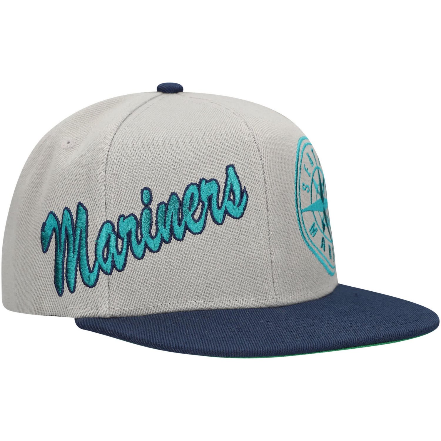 Mitchell  Ness Seattle Mariners Knock Out Panel Snapback Hat