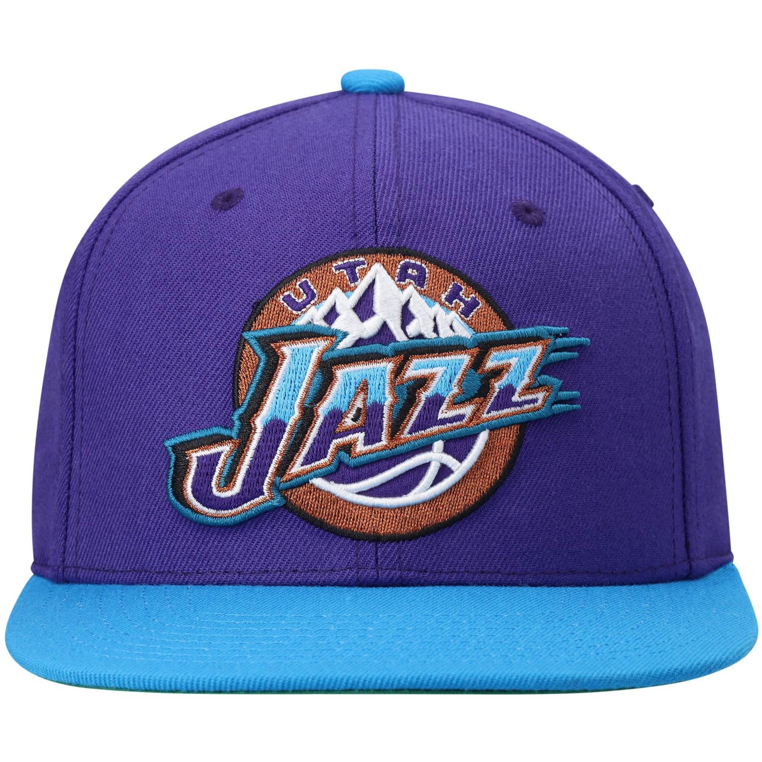 Mitchell  Ness /Turquoise Utah Jazz Hardwood Classics Team Two-Tone 20 Snapback Hat                                              - view number 2