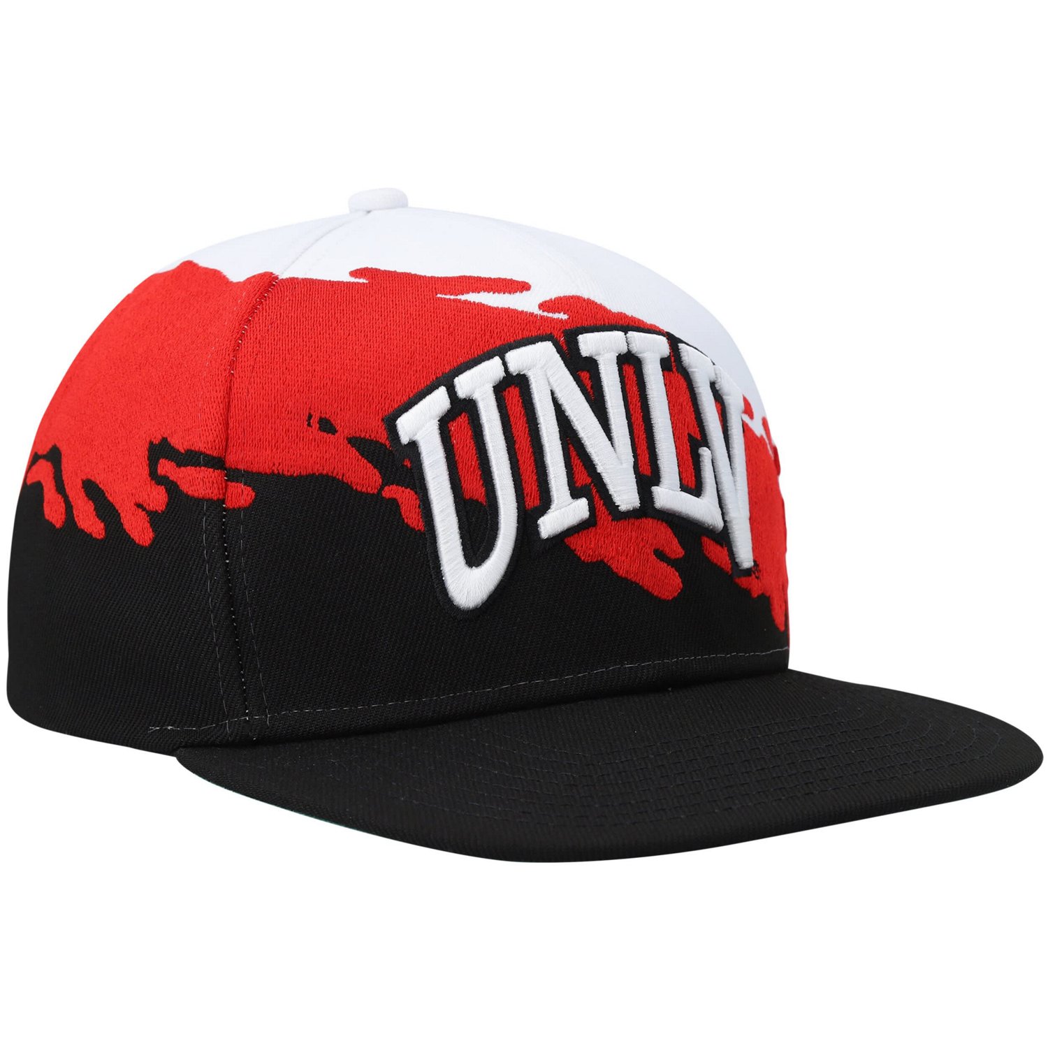 Mitchell  Ness White UNLV Rebels Paintbrush Snapback Hat - view number 3