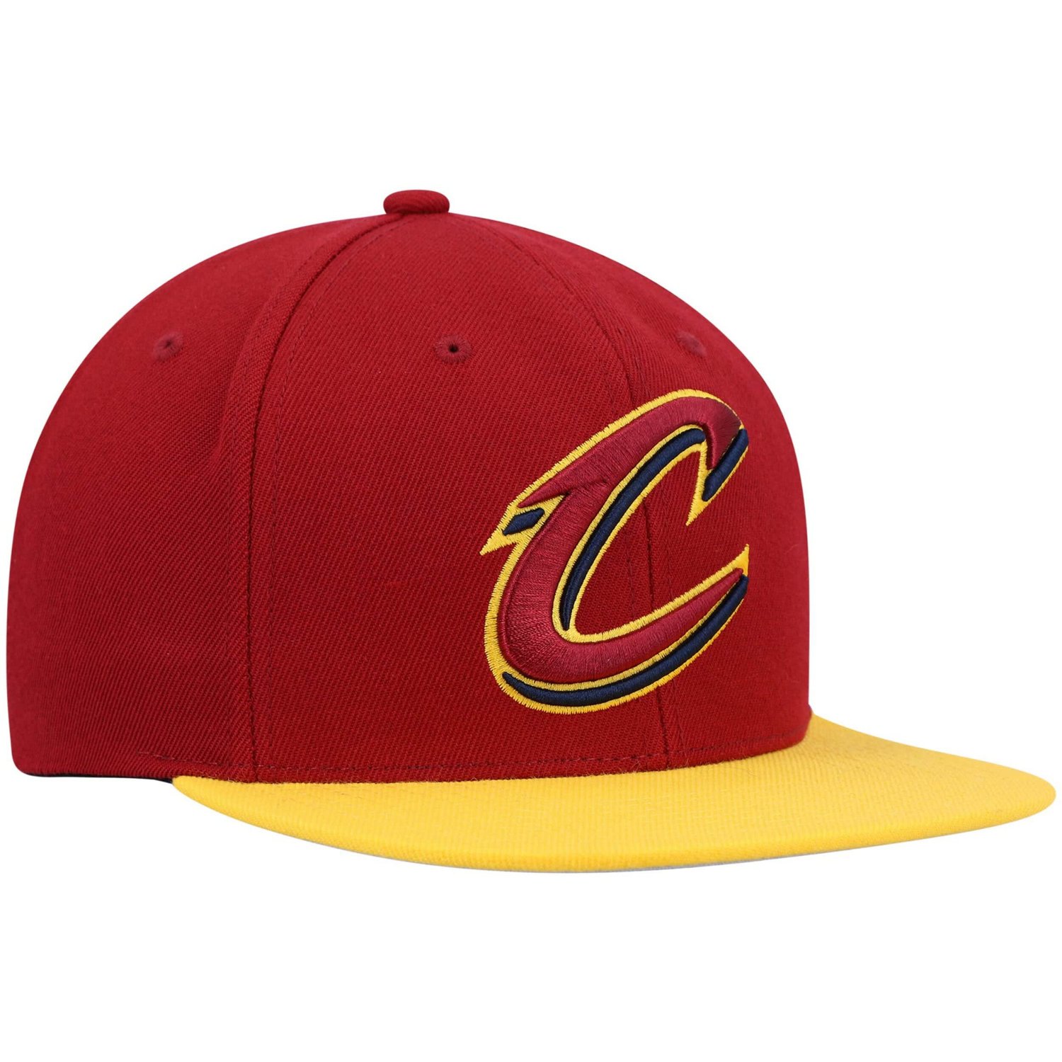 Mitchell  Ness Wine/ Cleveland Cavaliers Team Two-Tone 20 Snapback Hat - view number 3