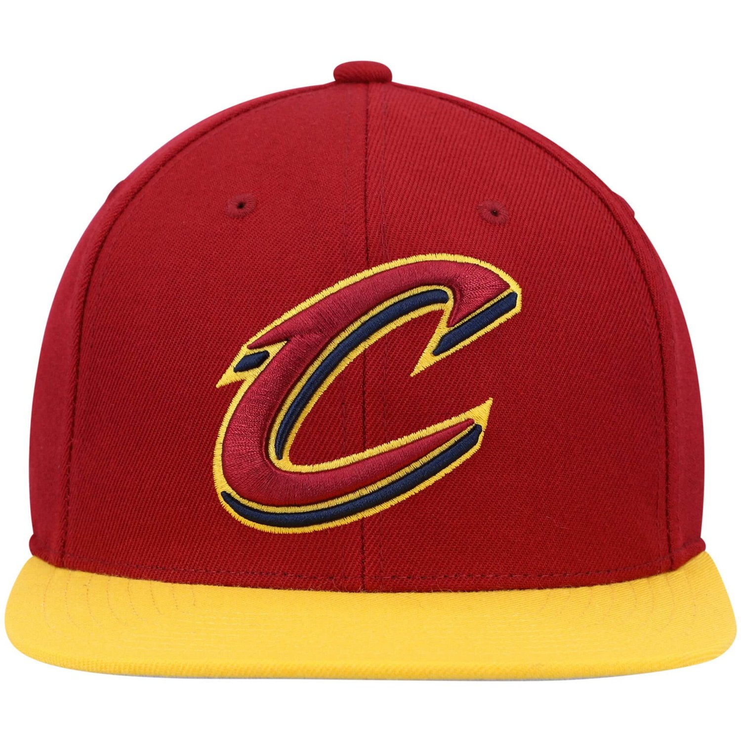 Mitchell  Ness Wine/ Cleveland Cavaliers Team Two-Tone 20 Snapback Hat - view number 2