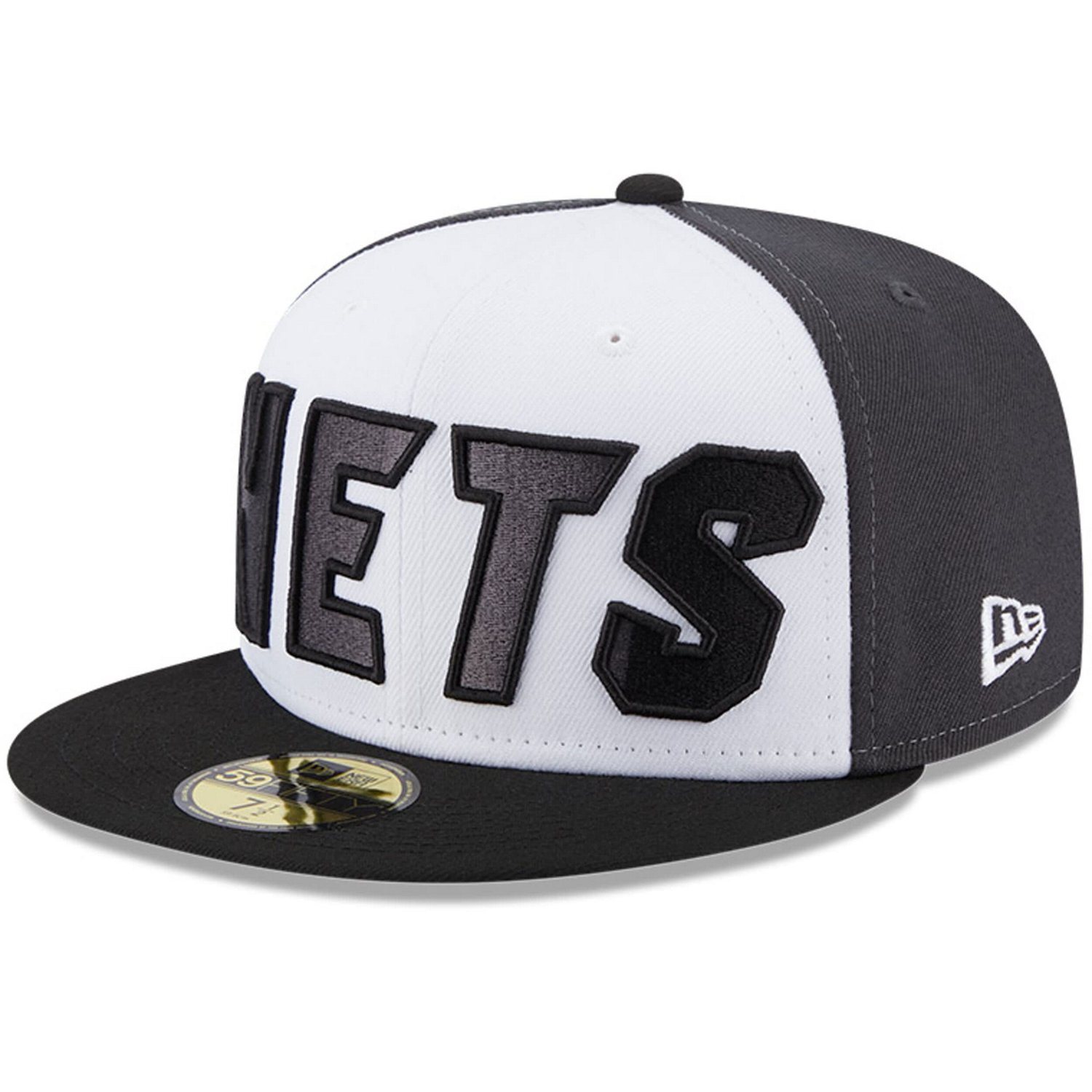 New Era /Black Brooklyn Nets Back Half 9FIFTY Fitted Hat - view number 3