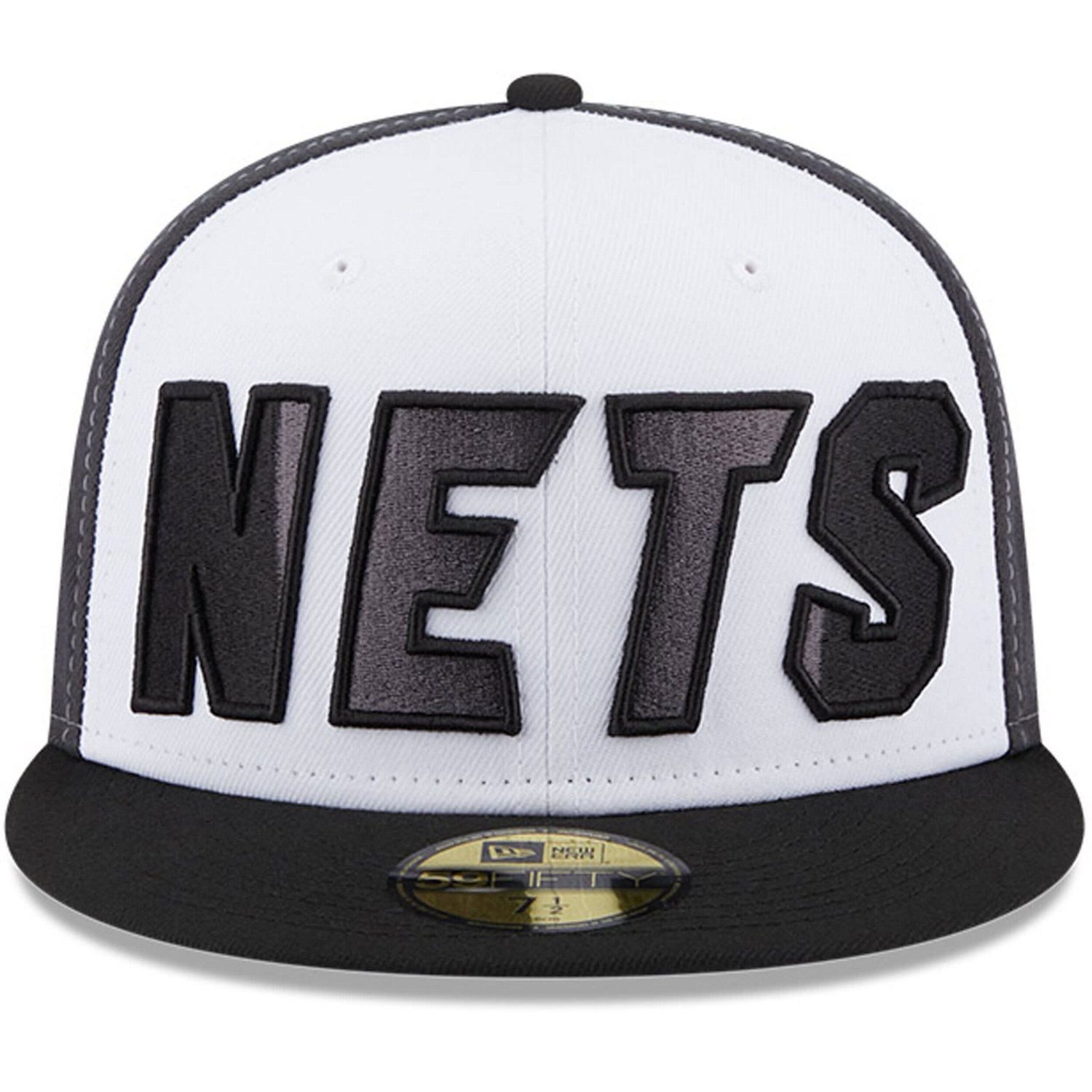 New Era /Black Brooklyn Nets Back Half 9FIFTY Fitted Hat - view number 2