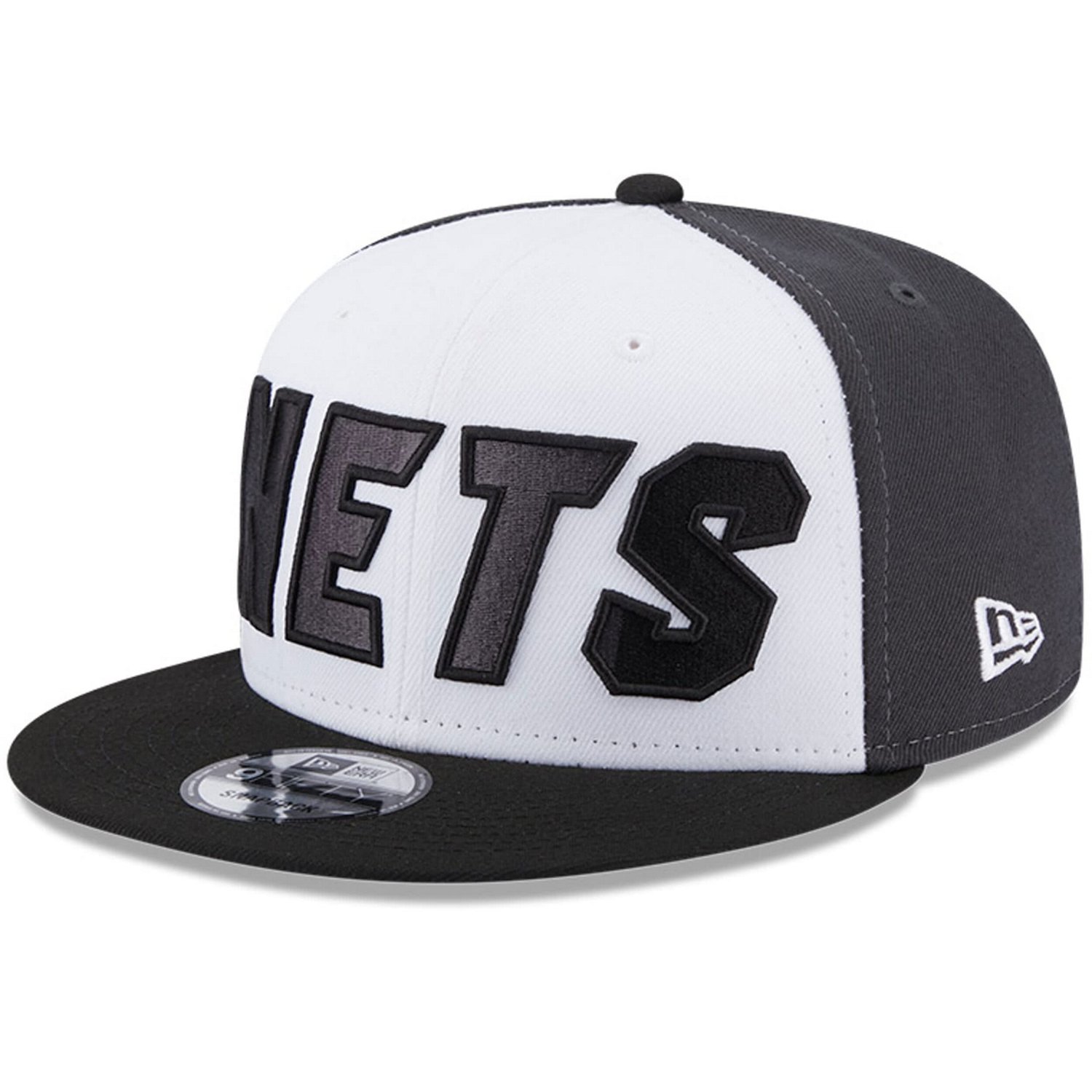 New Era /Black Brooklyn Nets Back Half 9FIFTY Snapback Hat - view number 3