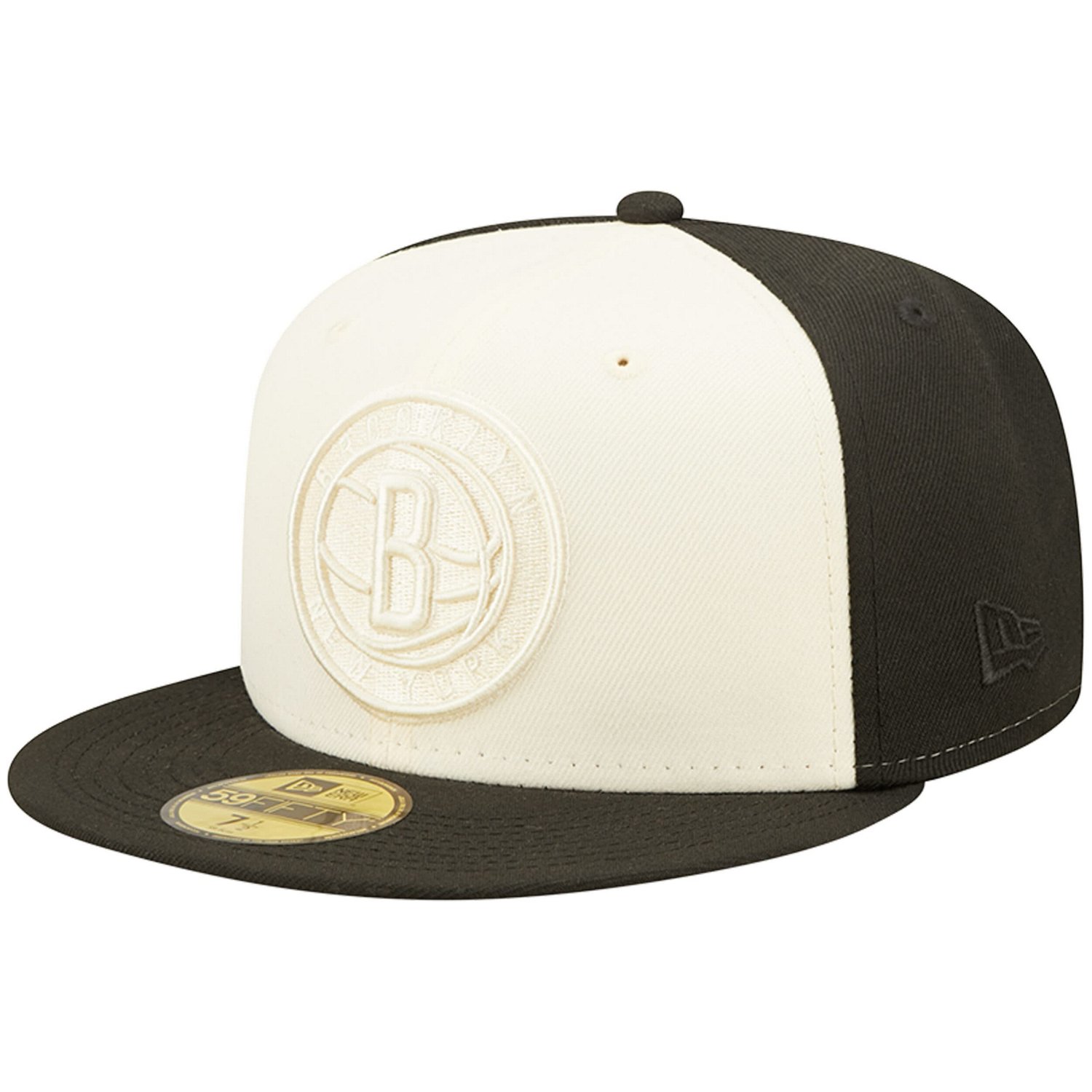 New Era /Black Brooklyn Nets Cork Two-Tone 59FIFTY Fitted Hat