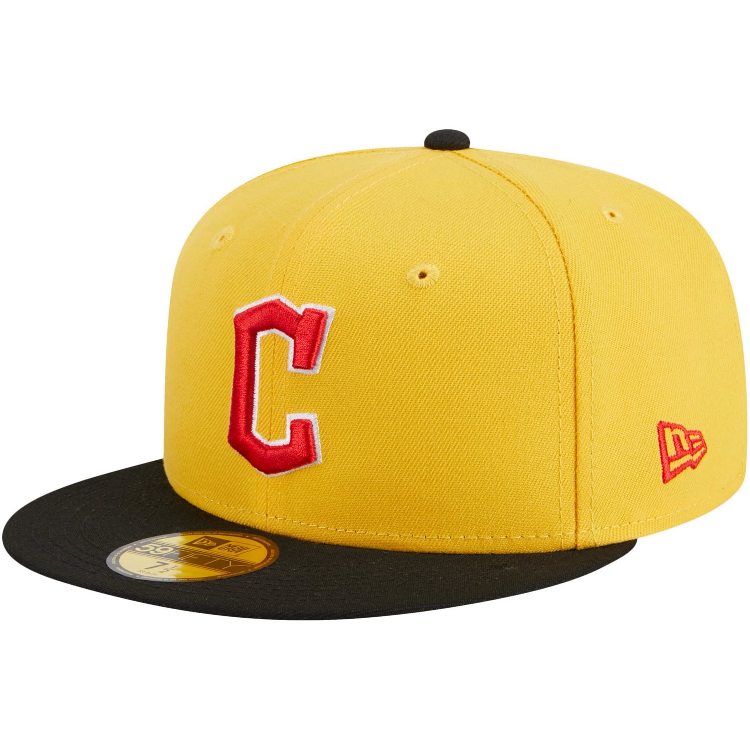 New Era /Black Cleveland Guardians Grilled 59FIFTY Fitted Hat - view number 3