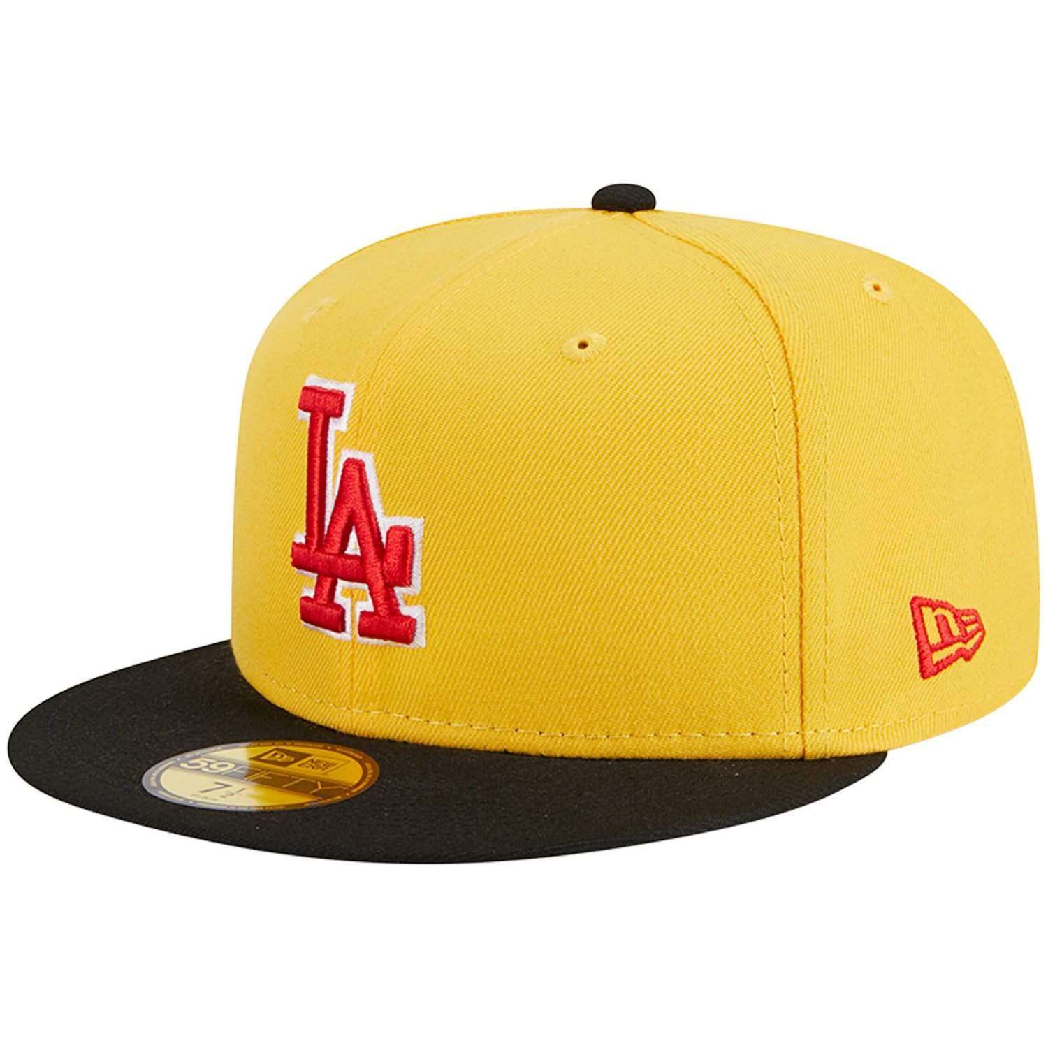 New Era /Black Los Angeles Dodgers Grilled 59FIFTY Fitted Hat - view number 3